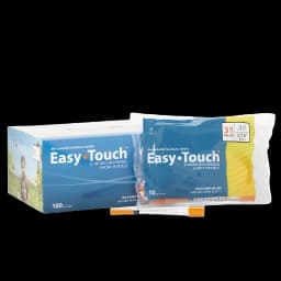EasyTouch 0.5 mL Insulin Syringe with 5/16 Inch 31 Gauge Needle - Electro-polished, Film Coated for Comfort