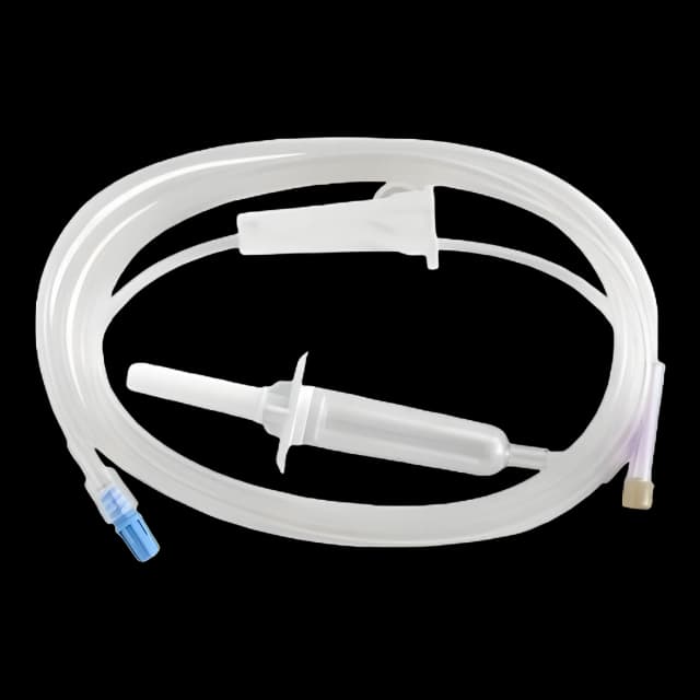 Primary IV Administration Set Kawasumi™ Gravity 1 Port 10 Drops / mL Drip Rate Without Filter 84 Inch Tubing Solution Without Flow Regulator - IV-009Y