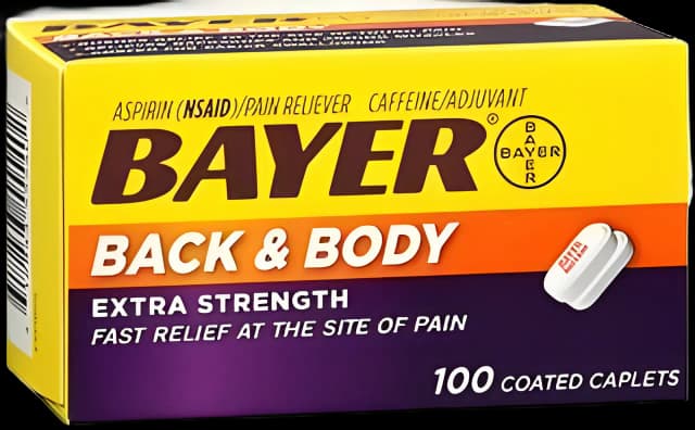 Bayer Aspirin & Caffeine Pain Relief Caplets - 100 Count