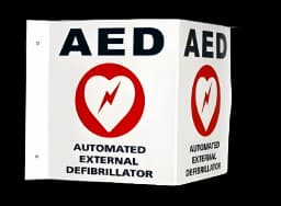 Door / Wall Sign First Aid Sign Aed Automated External Defibrillator