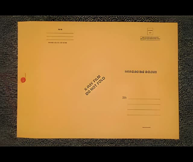 X-Ray Film Mailing Envelope Gold 14 X 17 Inch