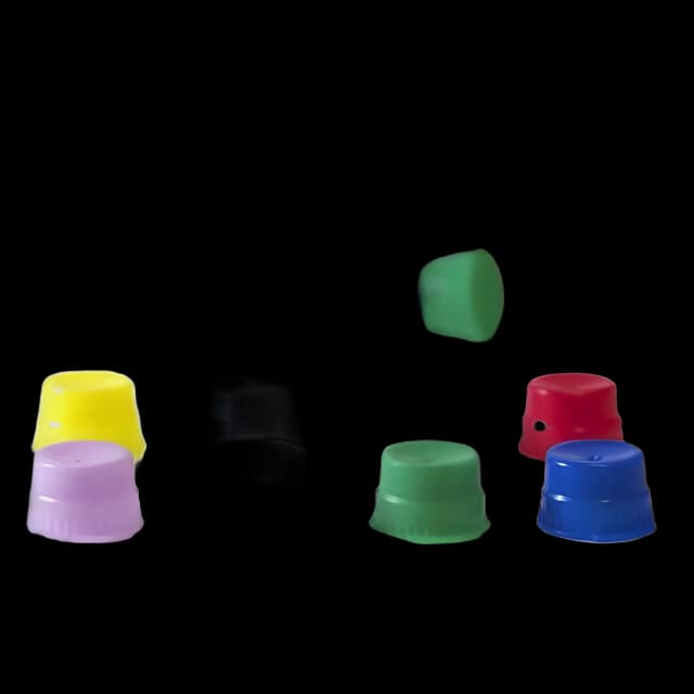 Globe® Scientific 12 mm Polyethylene Snap Caps - Yellow