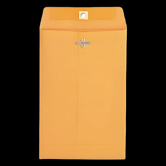 Kraft Clasp Envelope, #55, Square Flap, Clasp/Gummed Closure, 6 x 9, Brown Kraft, 100/Box