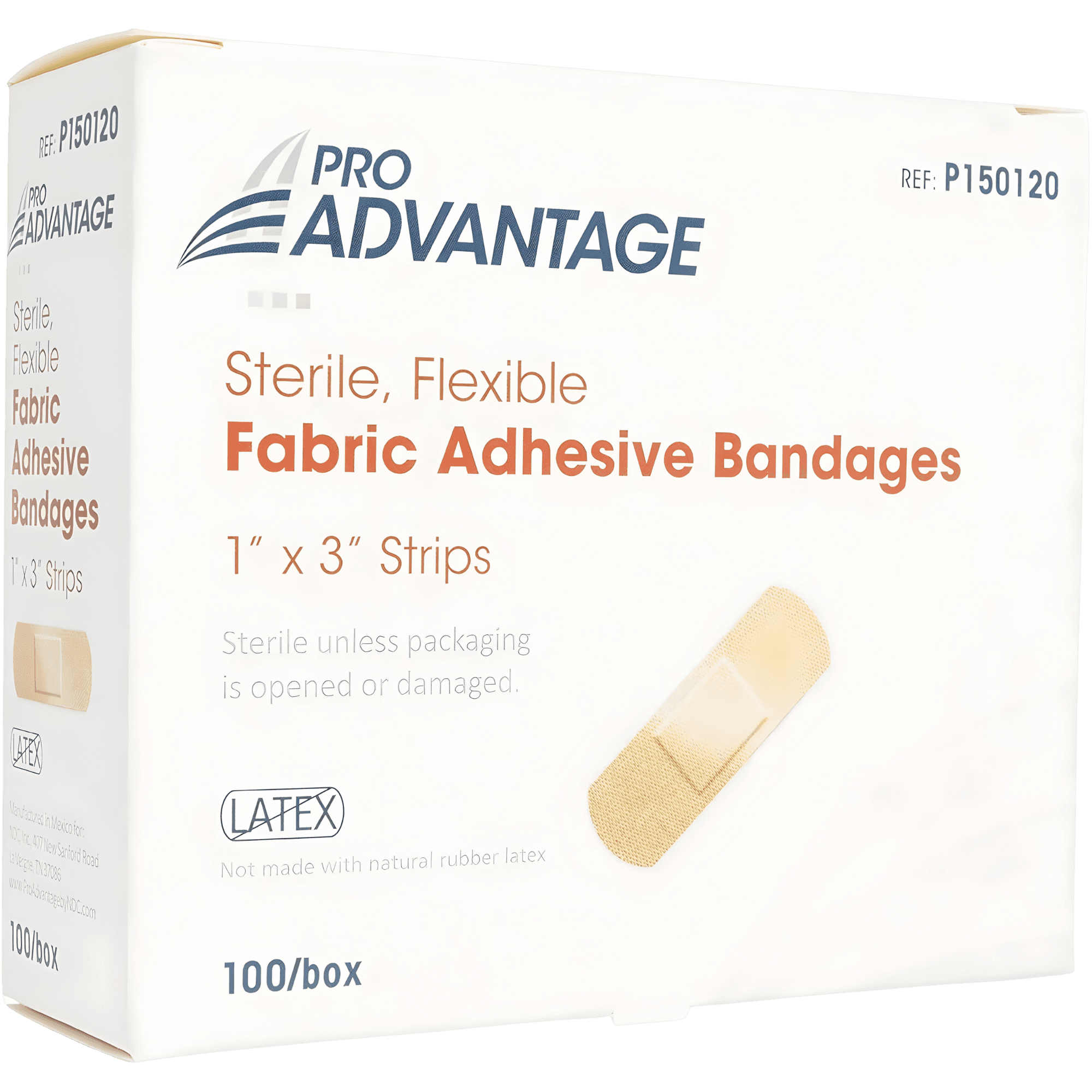 Adhesive Bandage, Strips, 1" x 3"