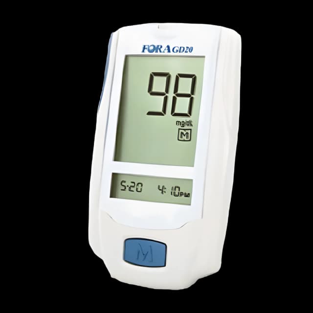 Blood Glucose Meter FORA® G 20 7 Second Results Stores up to 450 Results No Coding Required