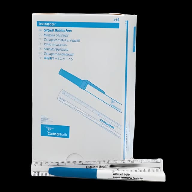Skin Marker with Ruler Cardinal Health™ Gentian Violet Ink Sterile Full Size Tapered Tip