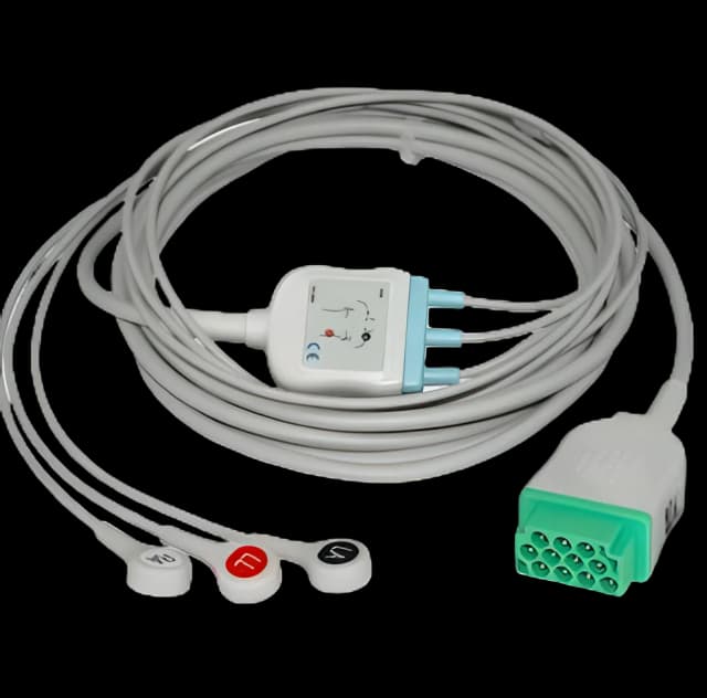 Diagnostic Cable Wire 3 Lead, 11pin GE, Snap, One Piece For use with GE/Marquette: Dash 2000, Dash 2500, Dash 3000, Dash 4000, Dash 5000, Eagle 3000, Eagle 4000, B40, B450, B650, B850