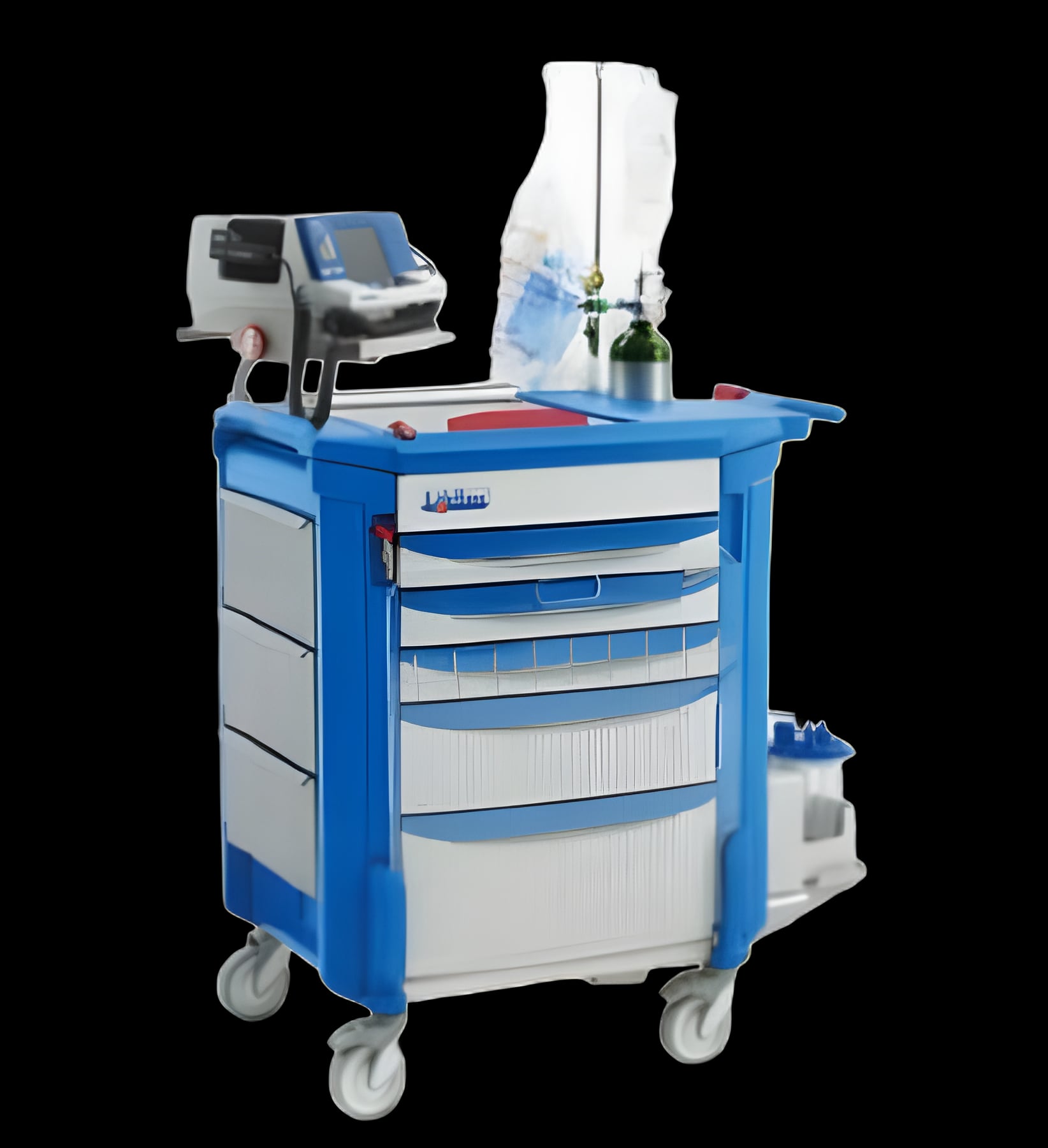 Code Respond Cart Lifeline™ Polymer 38 X 42 X 22 Inch Blue