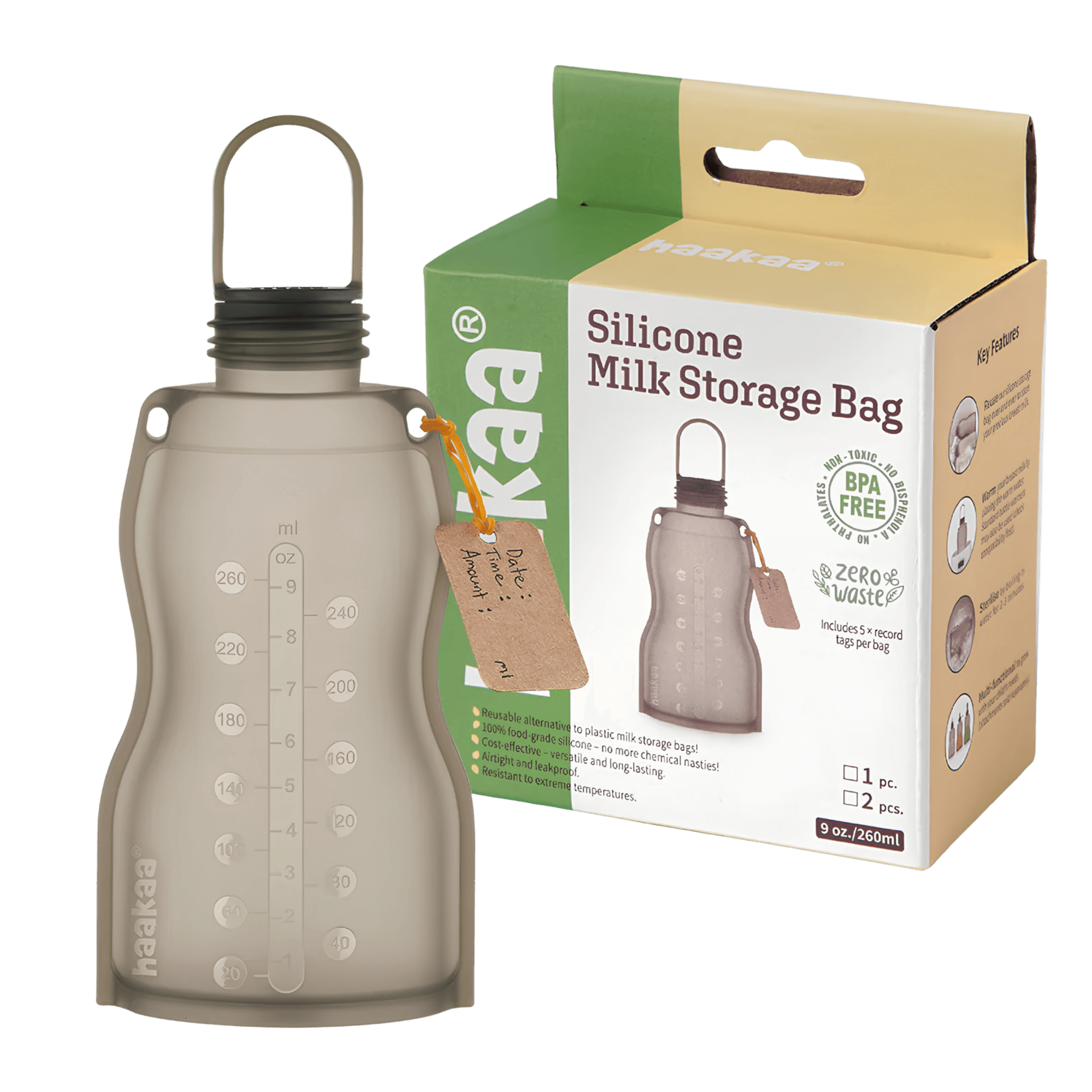 Silicone Milk Storage Bag 9oz/260ml — 1pk