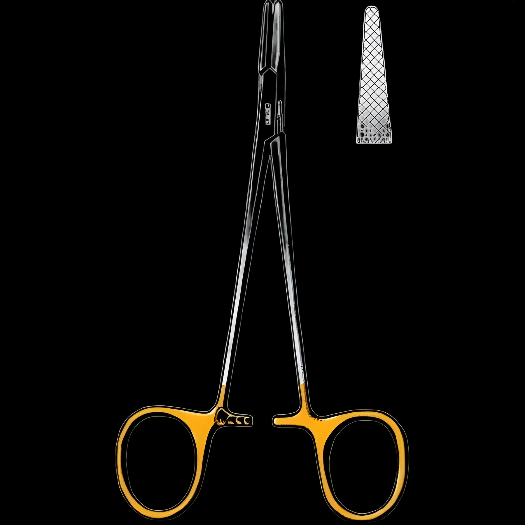 Needle Holder Sklar® TC 5 Inch Length Straight Serrated Tips Finger Ring Handle