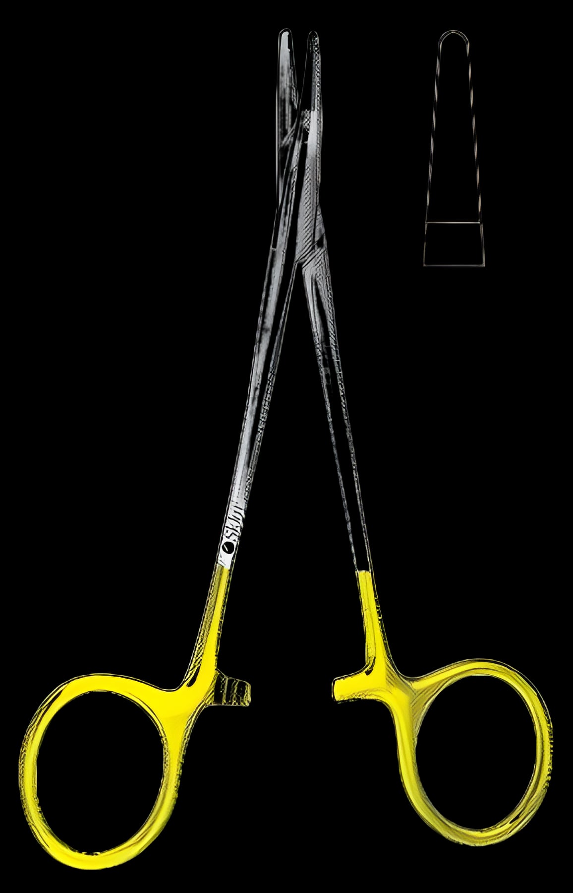 Sklar® TC Needle Holder 5 Inch, Straight Cross Serrated, Blunt Tips, Left-Handed Use