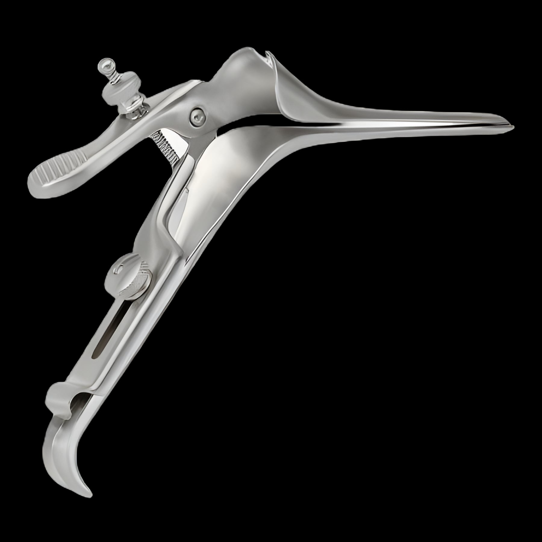 Vaginal Speculum MedGyn Pederson NonSterile Surgical Grade Stainless Steel Medium Left Side Open Reusable Without Light Source Capability