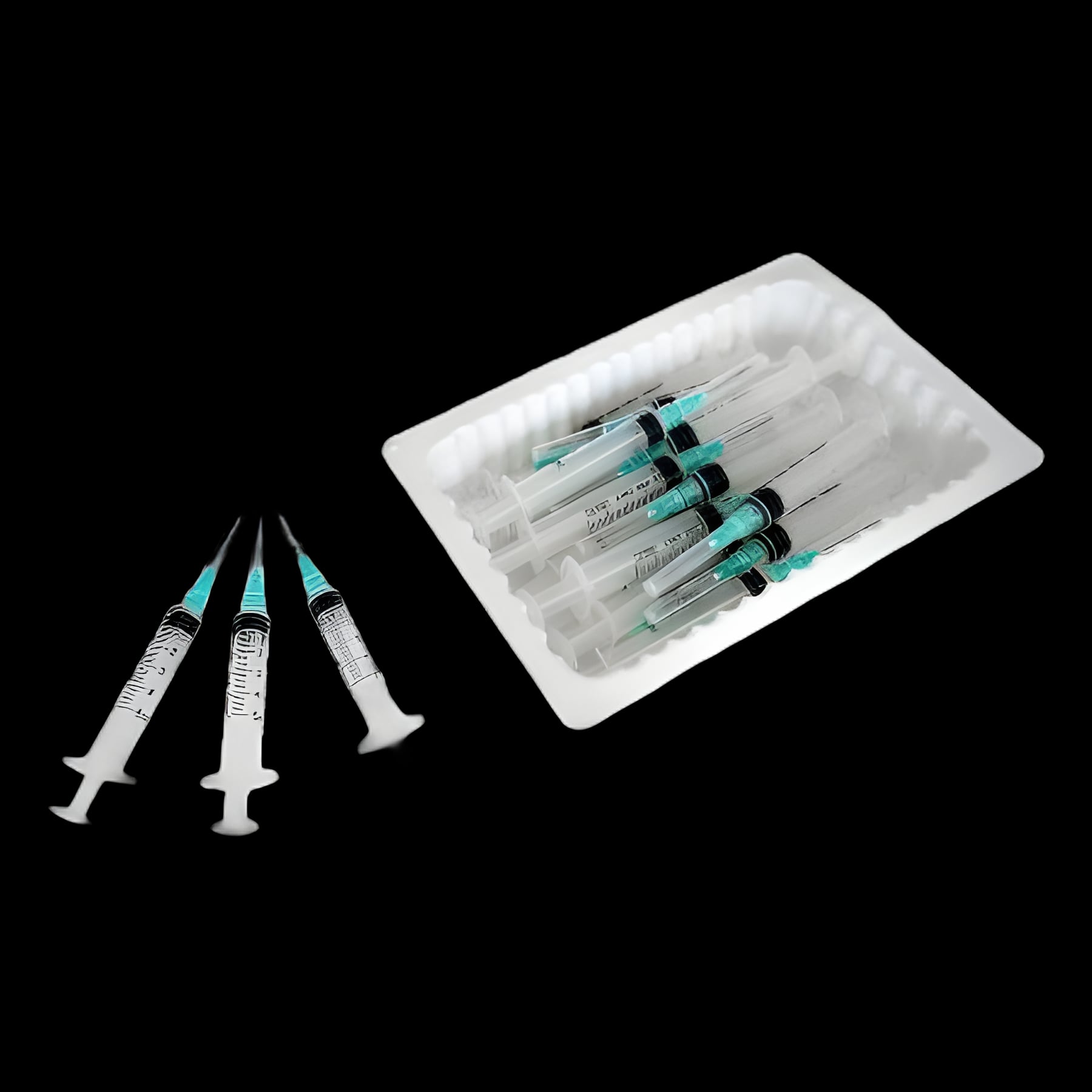 Sol-M™ 5 mL Allergy Syringe Tray, 1 Inch 21 Gauge, Non-Safety, Regular Wall, Green