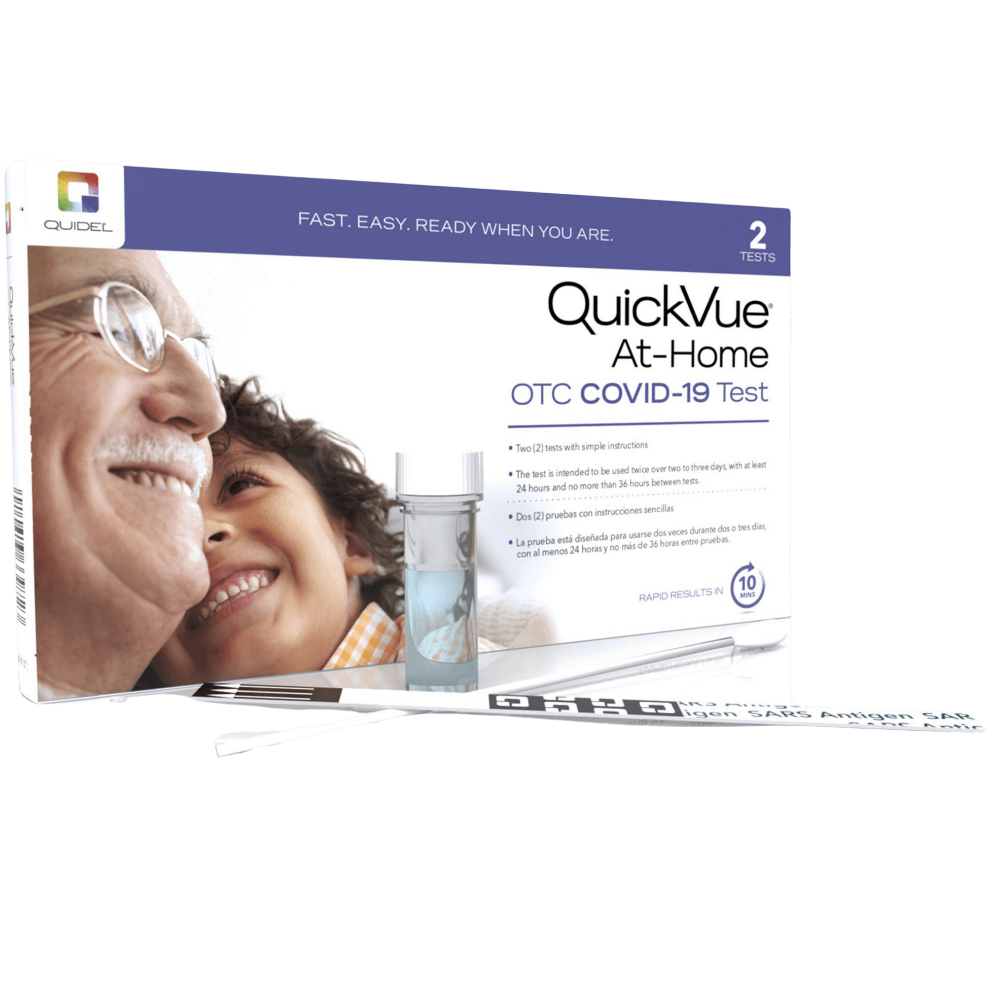 Quidel Quickvue Sars Antigen Test: QuickVue At-Home OTC Covid-19, 2 test/Kit