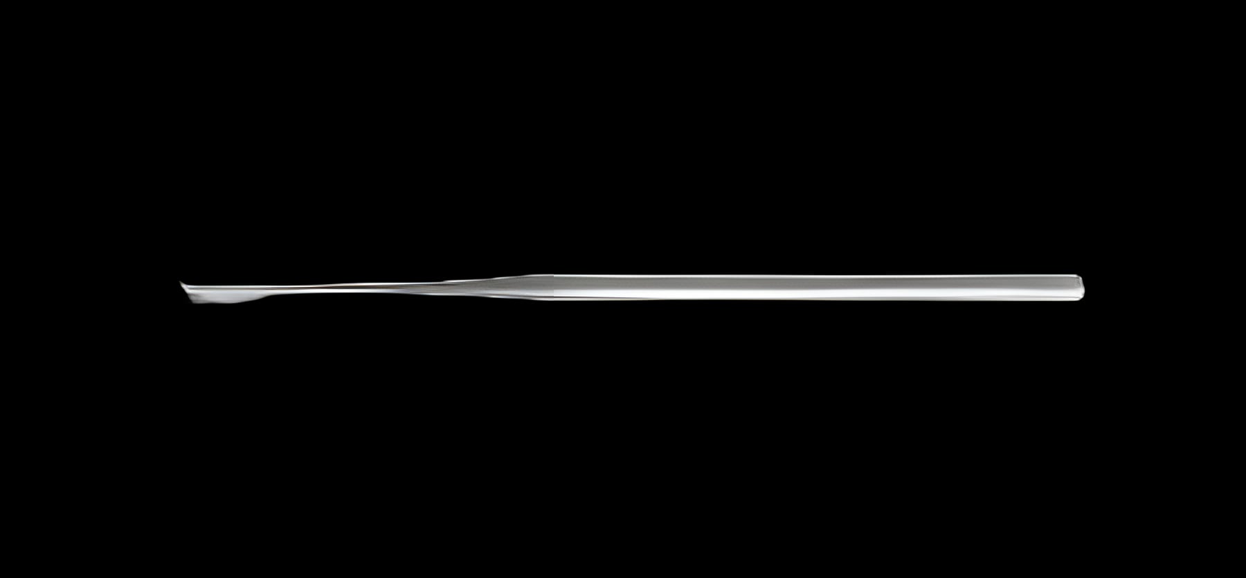 Knife Curette Storz® House-Sheehy 6-3/5 Inch Length Round Handle 2 mm Tip Curved Semi-Sharp Blade Tip