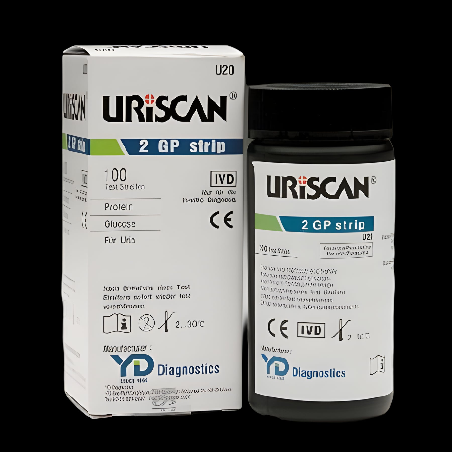 Uriscan® Urinalysis Reagent Strips for Glucose and Protein Testing
