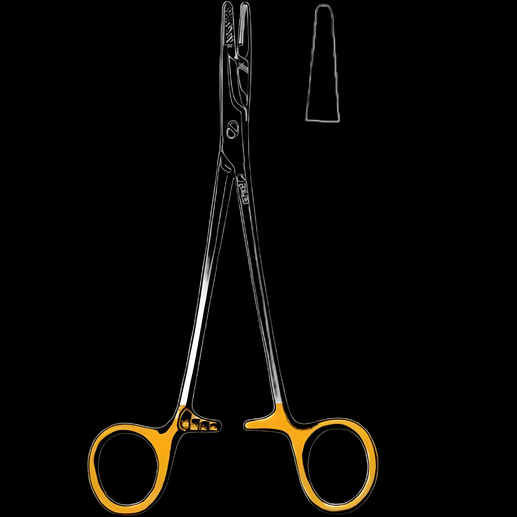 Needle Holder Sklar® TC 4-3/4 Inch Length Straight Smooth Tips Finger Ring Handle