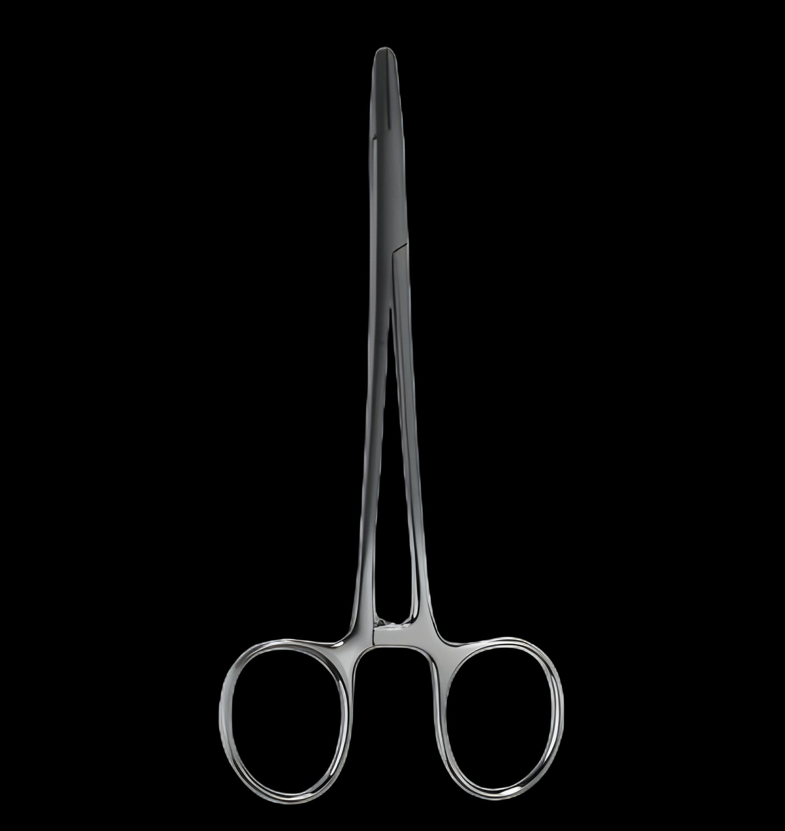 Needle Holder Snowden-Pencer™ Diamond-Jaw 5-1/2 Inch Length Straight Jaws with 2,500 Teeth per Square Inch Finger Ring Handle