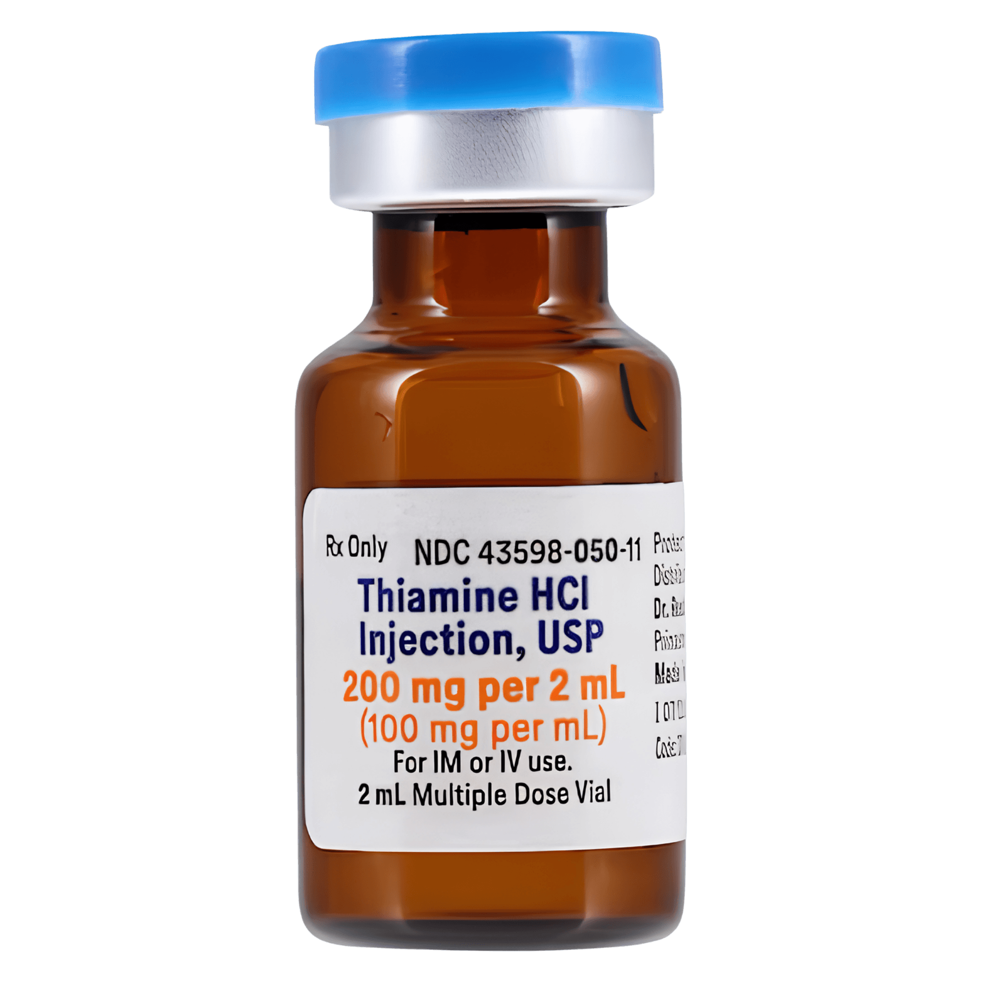Thiamine HCl Injection 100mg/mL, MDV 2mL VL, 25/pk