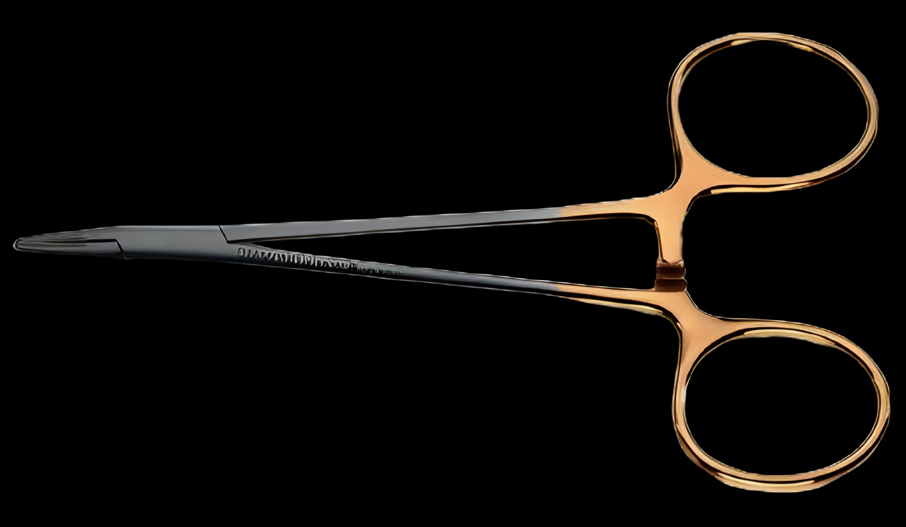 Needle Holder Snowden-Pencer™ Diamond Jaw 4-1/2 Inch Length Delicate Smooth Jaws Finger Ring Handle