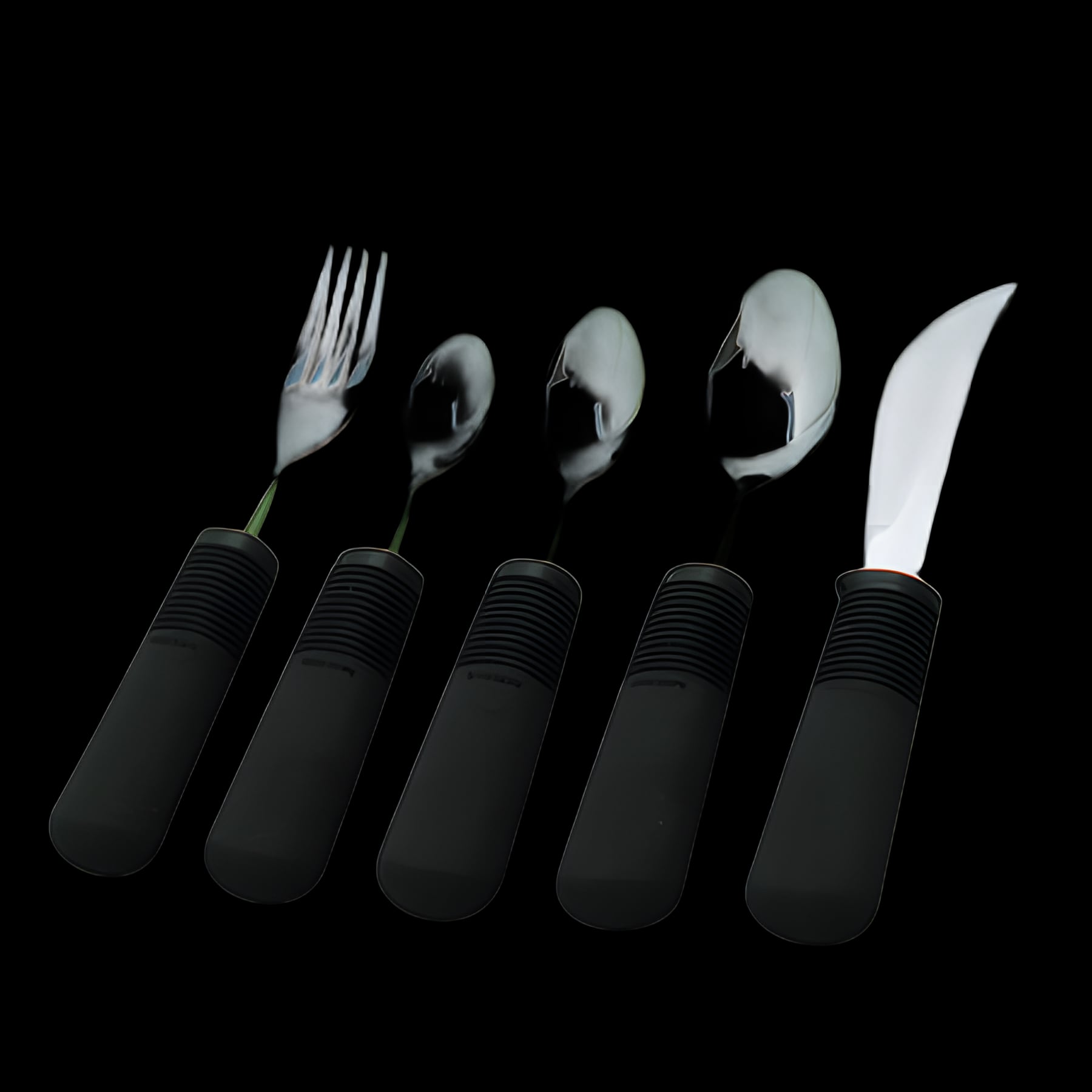 Good Grips® Adaptive Utensil Kit for Enhanced Grip - Silver/Black