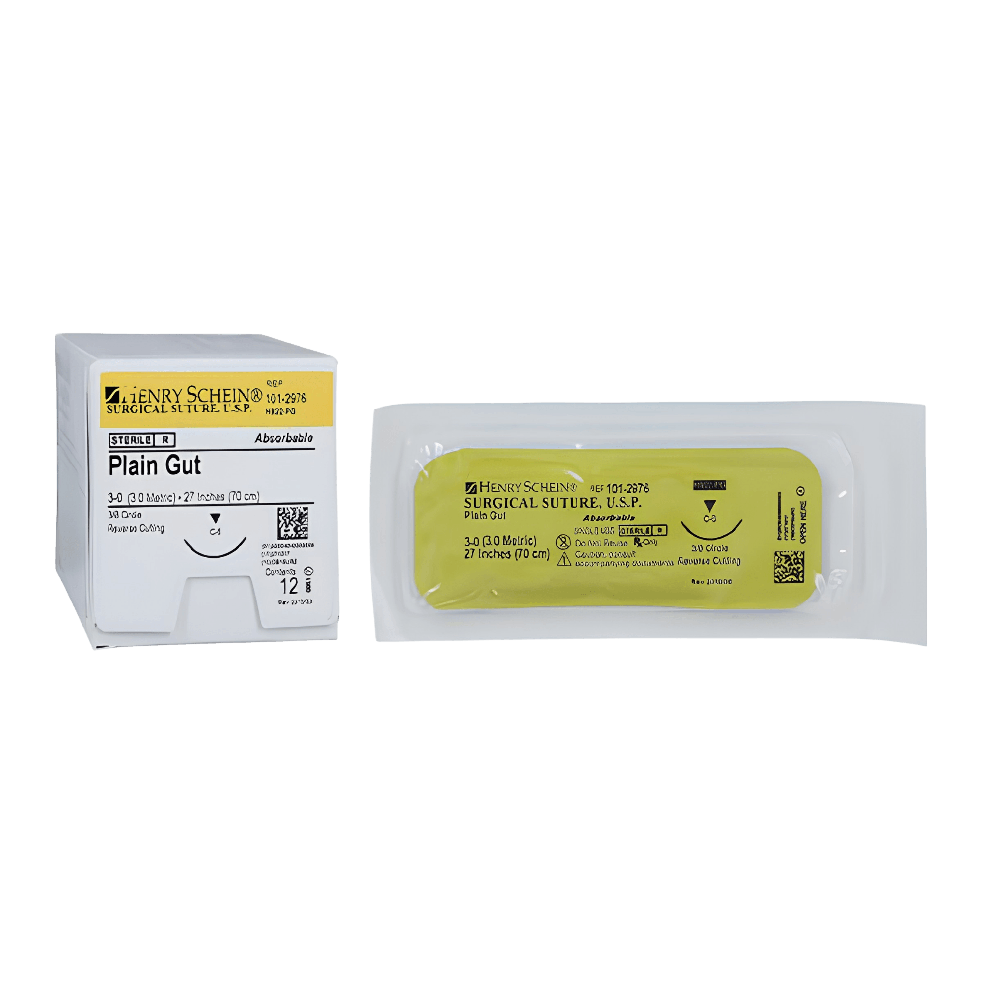 Suture 3-0 27" Plain Gut Monofilament C-6 Beige