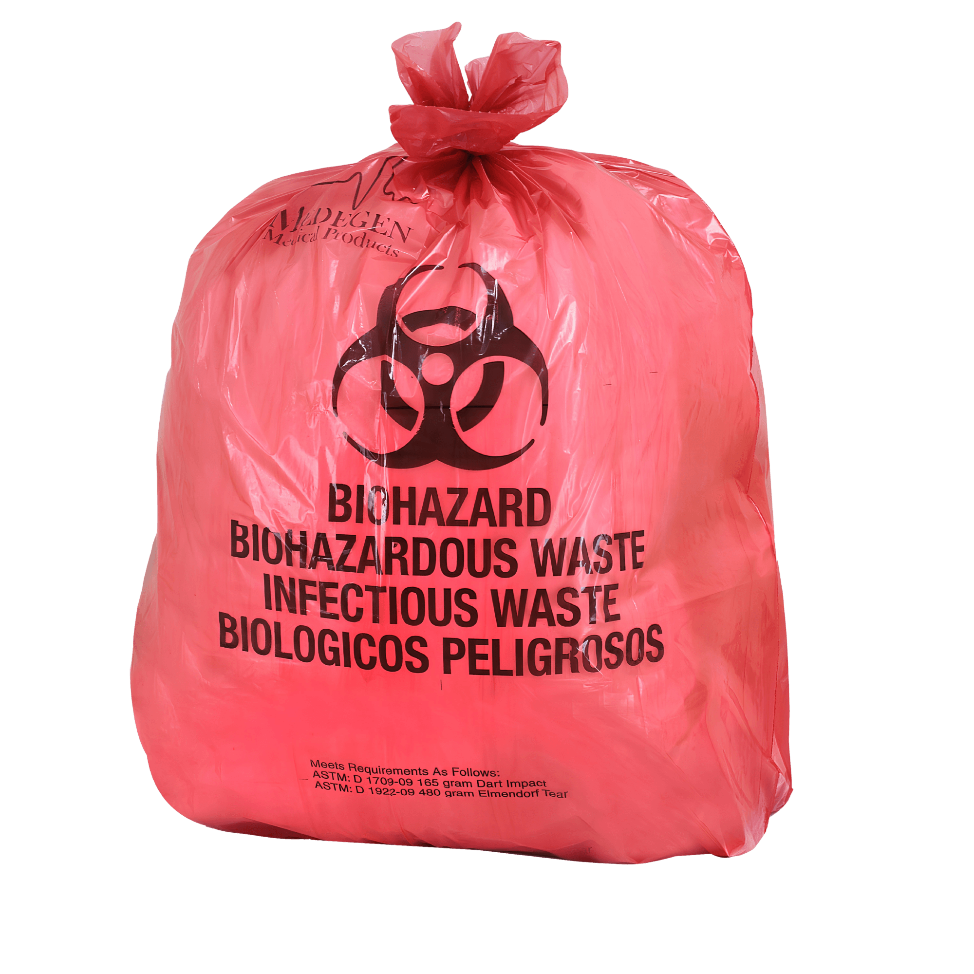 Infectious Waste bag 24" x 24", 8-10gal, (1.25mil)
