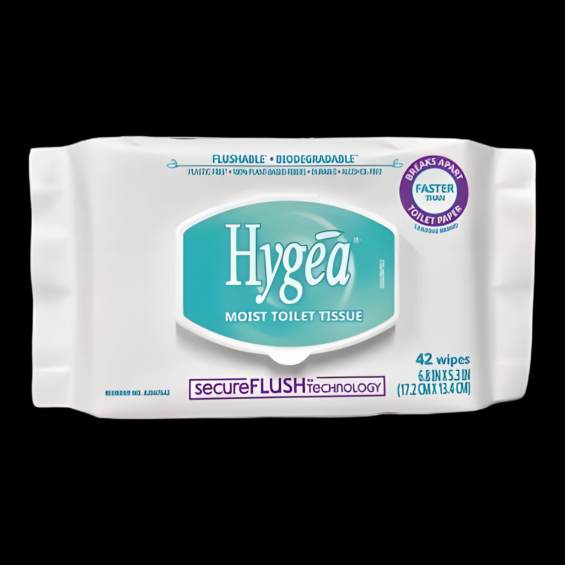 Flushable Personal Wipe Hygea® Soft Pack Scented 42 Count