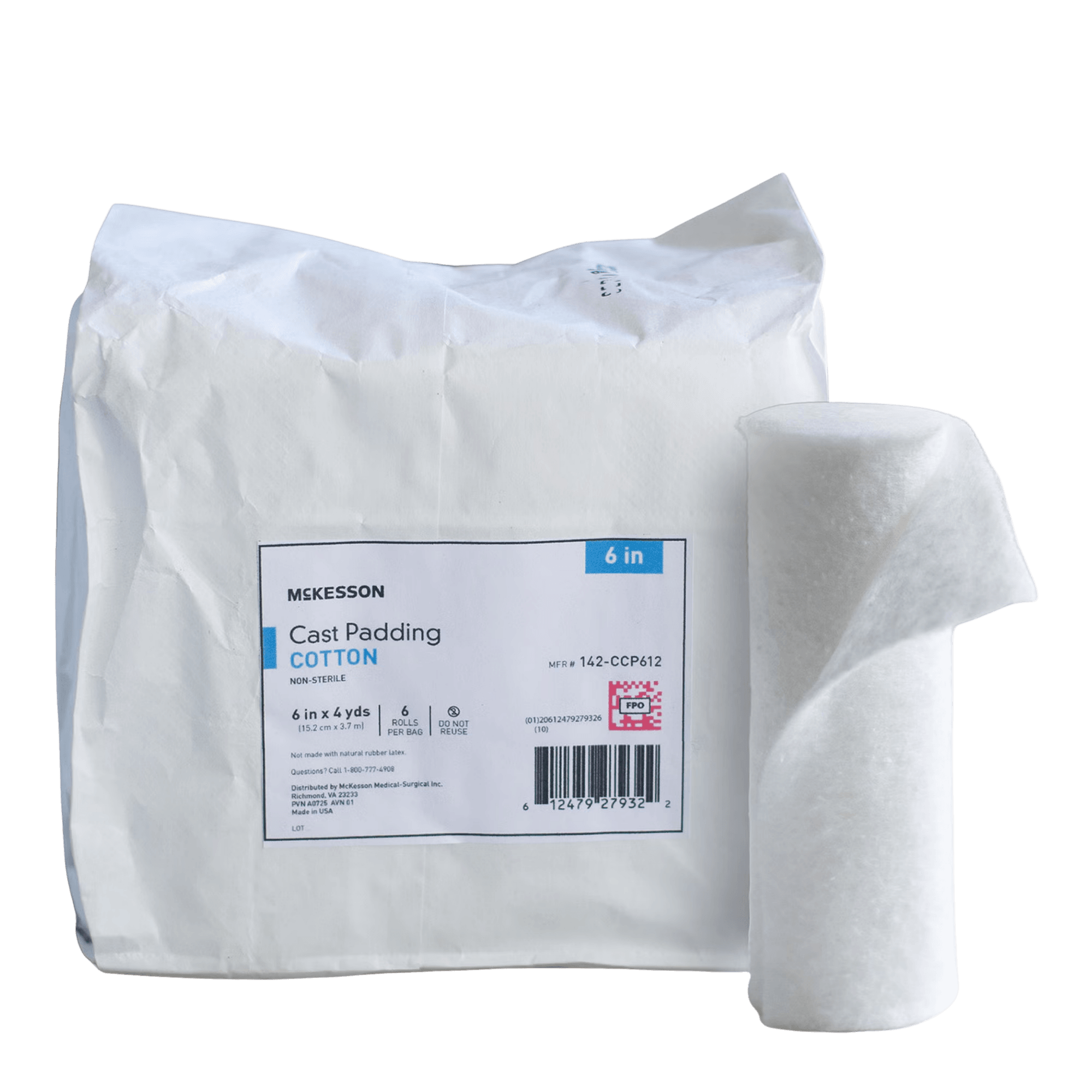 Undercast Padding, 6” x 4 yard, Cotton, Non Sterile