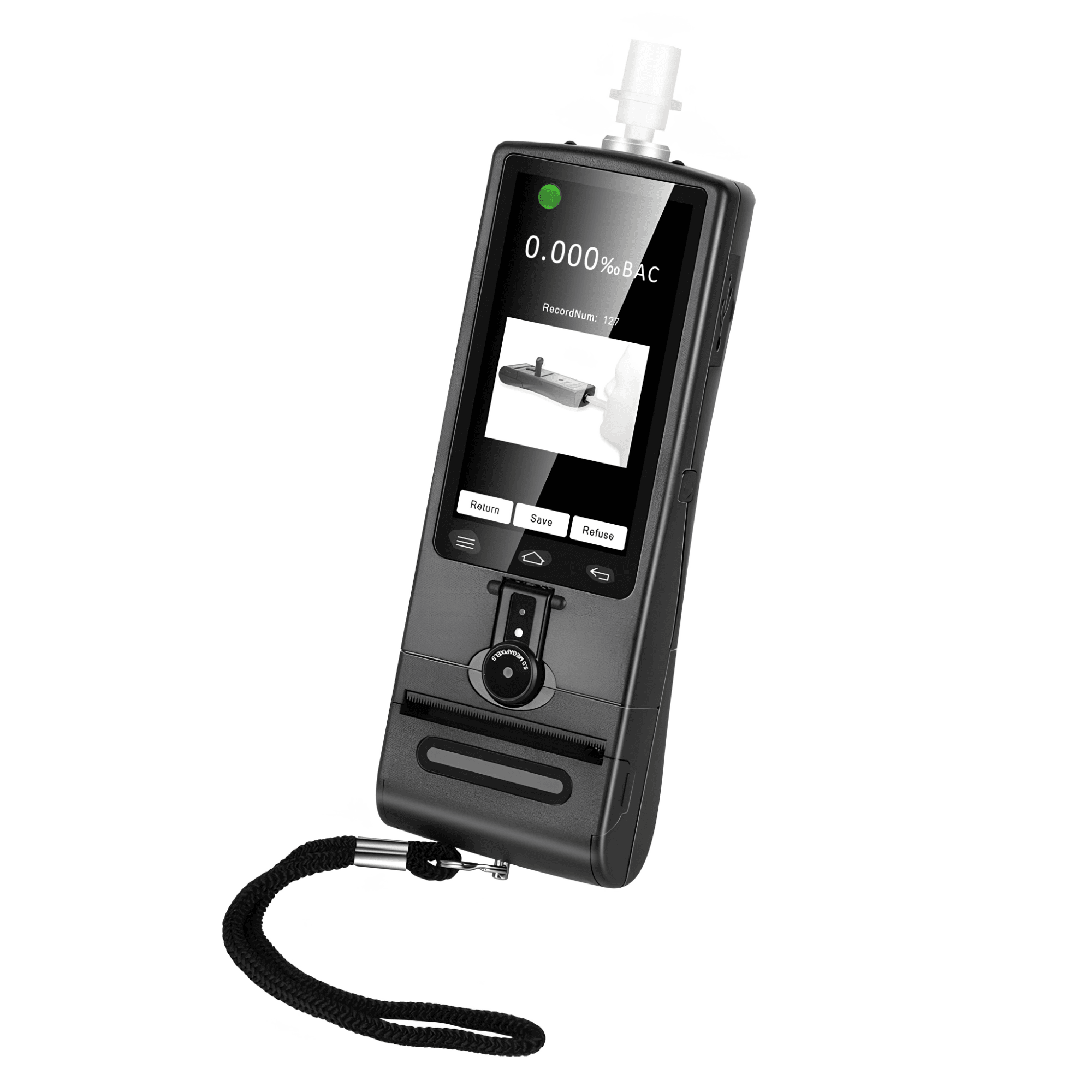 Law Enforcement Alcohol Breathalyzer Tester, Fuel Cell Sensor, W/ Camera, Detachable Wireless Printer, USA DOT NHTSA