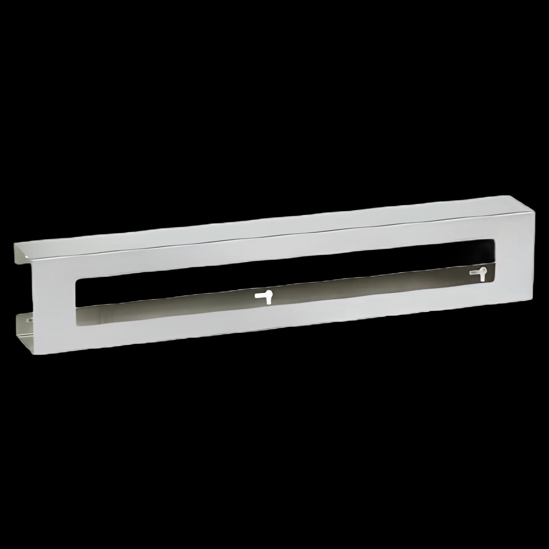 Glove Box Holder Slimline Horizontal or Vertical Mounted 3-Box Capacity Silver 4 X 5-1/2 X 30 Inch Steel