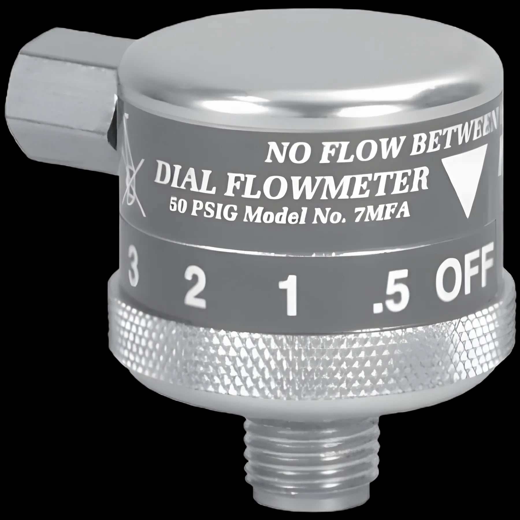 Precision Medical® Oxygen Flowmeter Dial 0 - 25 LPM 1/8 Inch NPT Female Connector