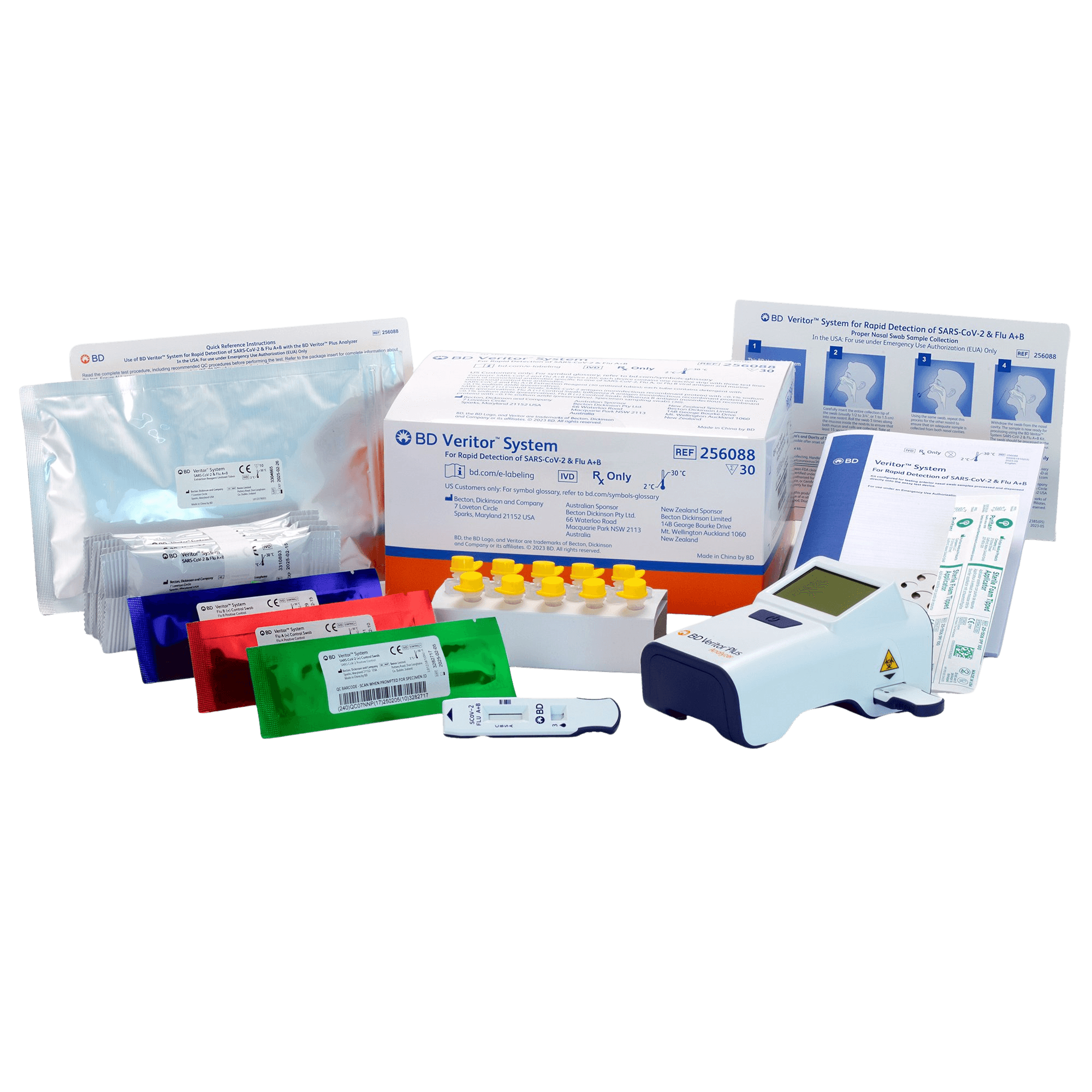 BD Veritor System: Veritor Sars-CoV-2 & Flu A+B Assays, 30 test/kit