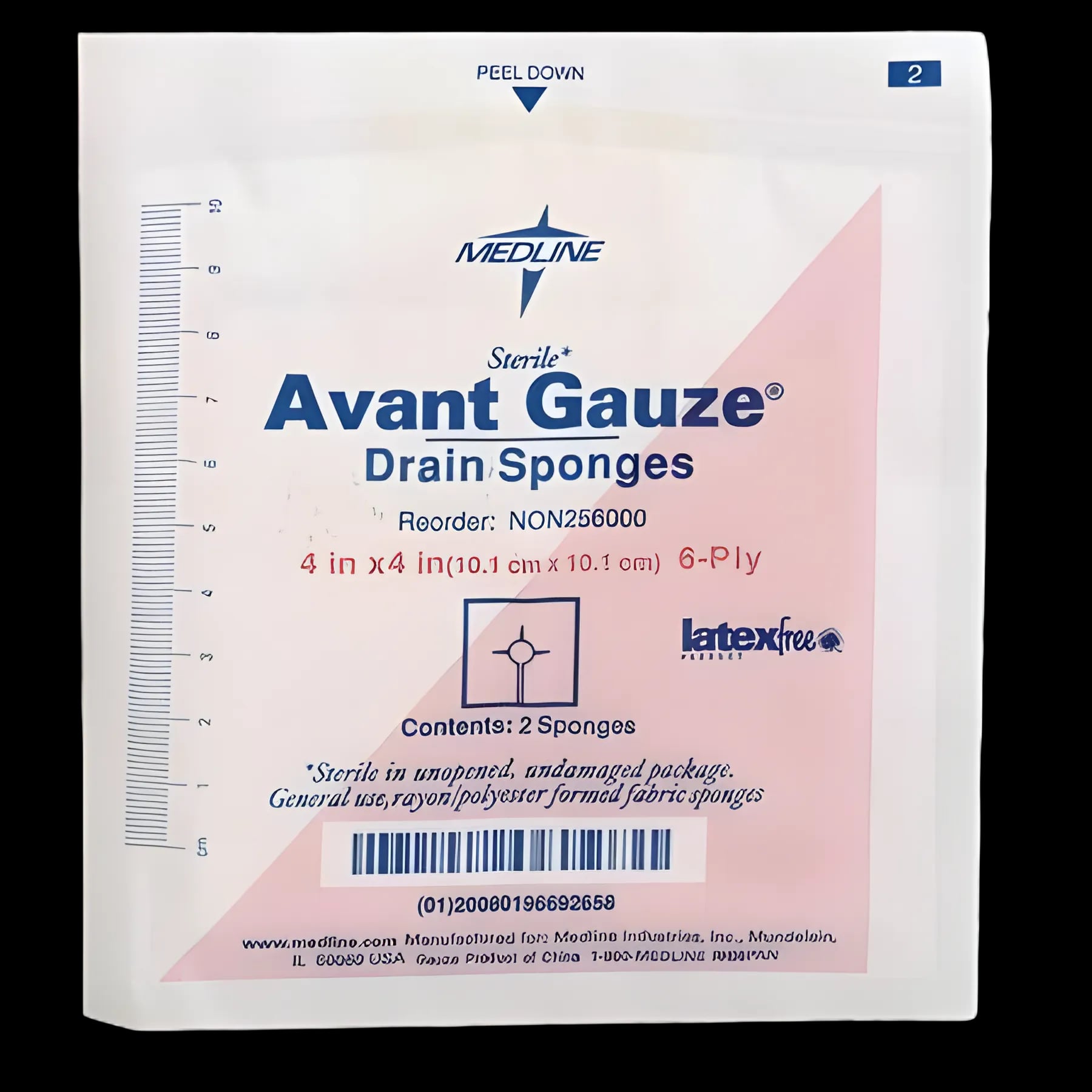 Drain Sponge Medline 4 X 4 Inch Sterile 6-Ply