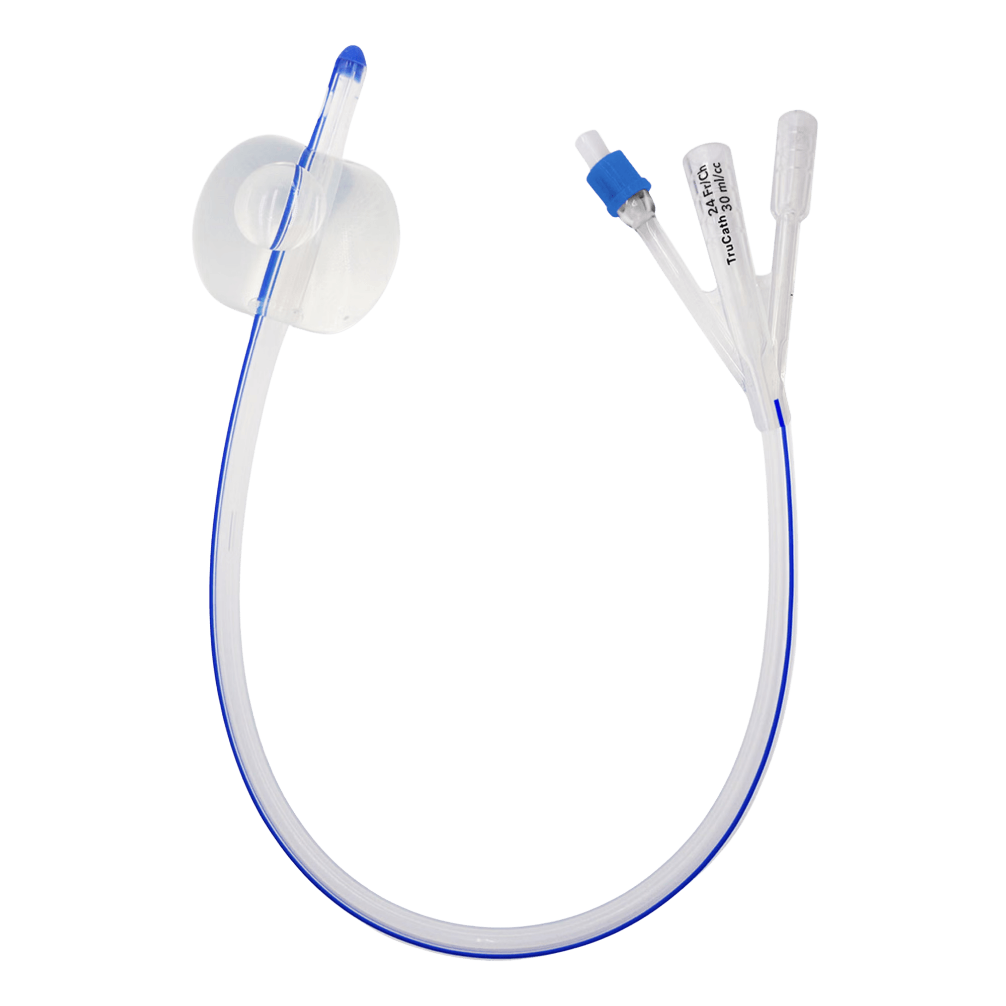 TruCath® 3-Way Foley Catheter Standard Tip 30 mL Balloon 24 Fr. Silicone, 12/CT