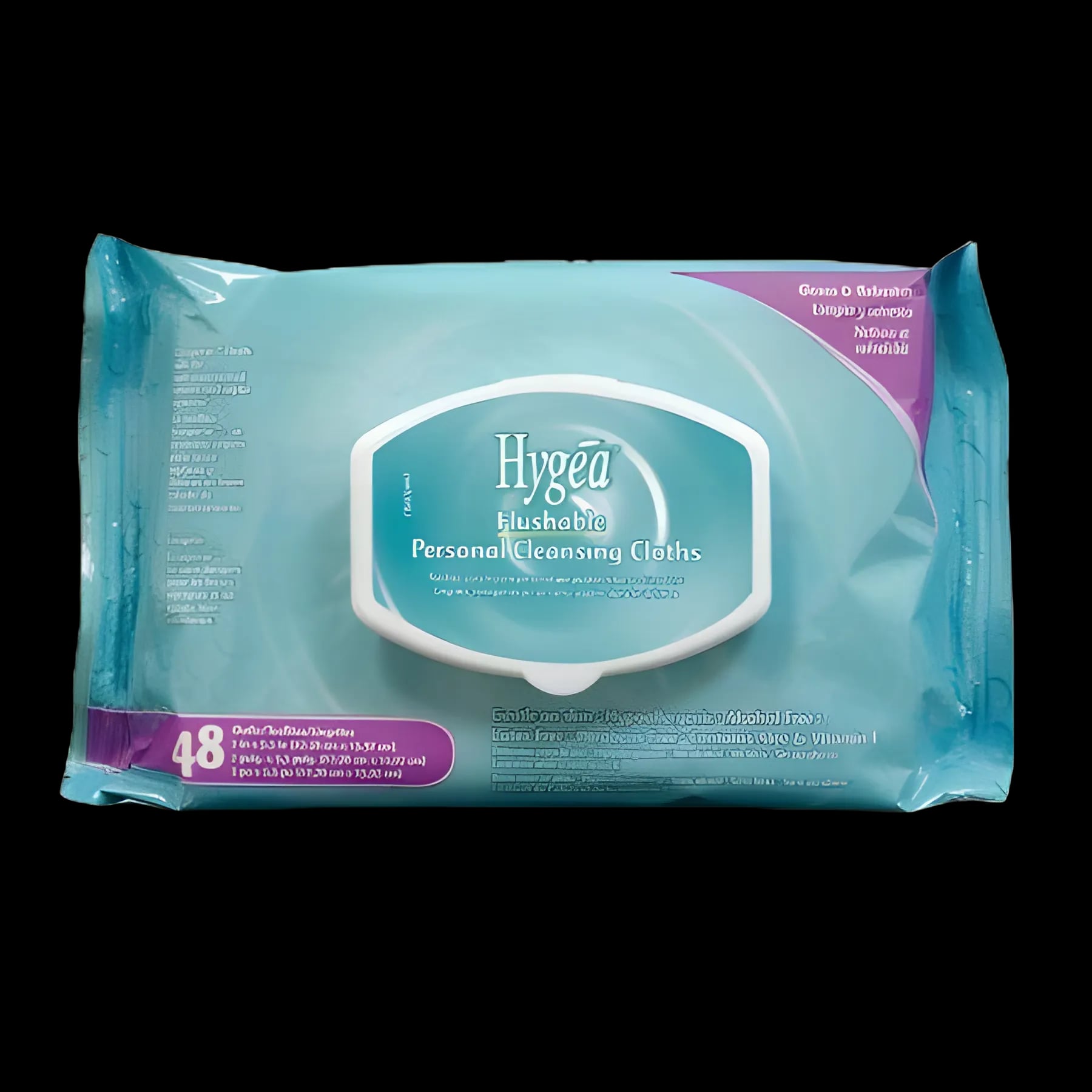 Flushable Personal Wipe Hygea® Soft Pack Scented 48 Count