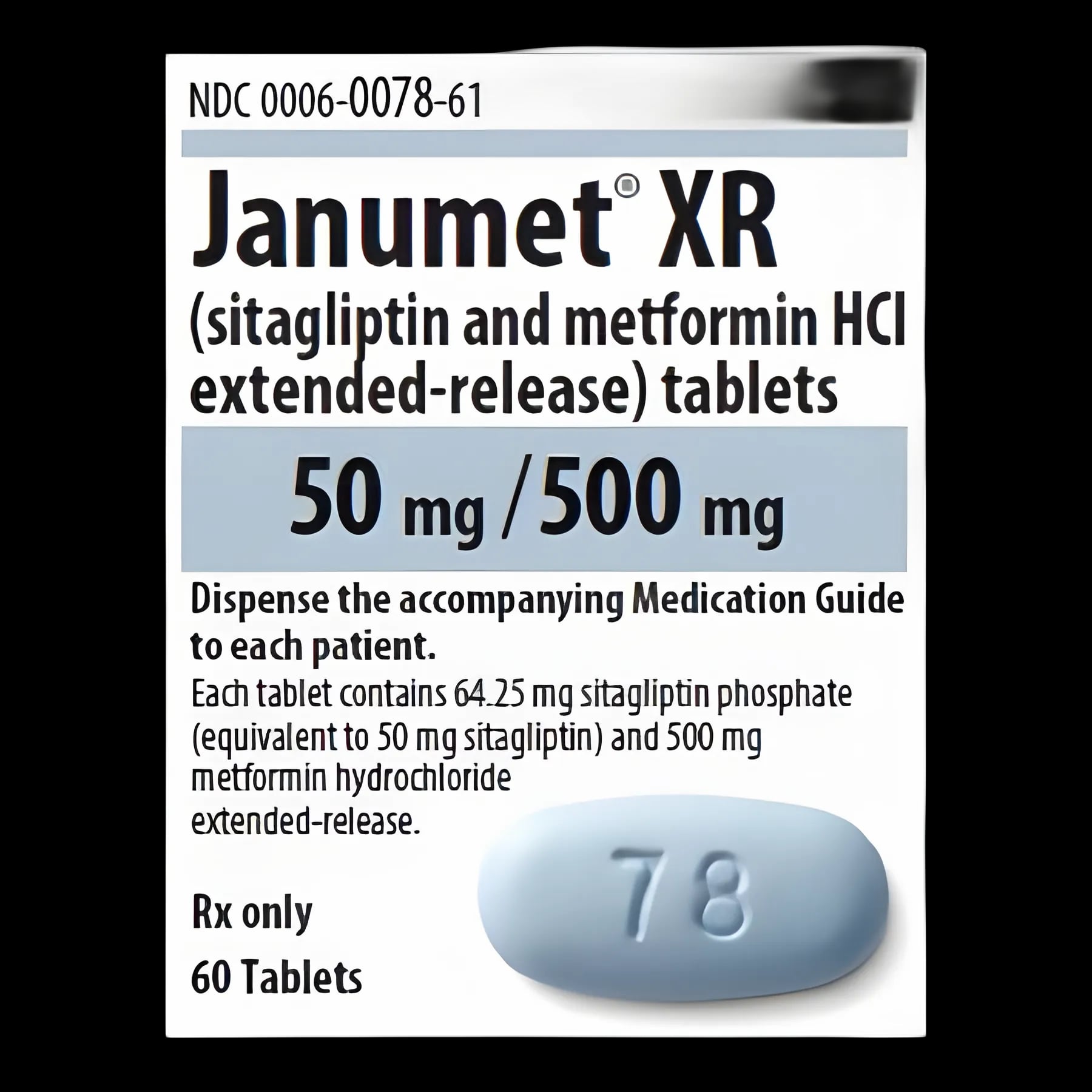 Janumet® XR Sitagliptin / Metformin HCl 50 mg - 500 mg Tablet Bottle 60 Tablets