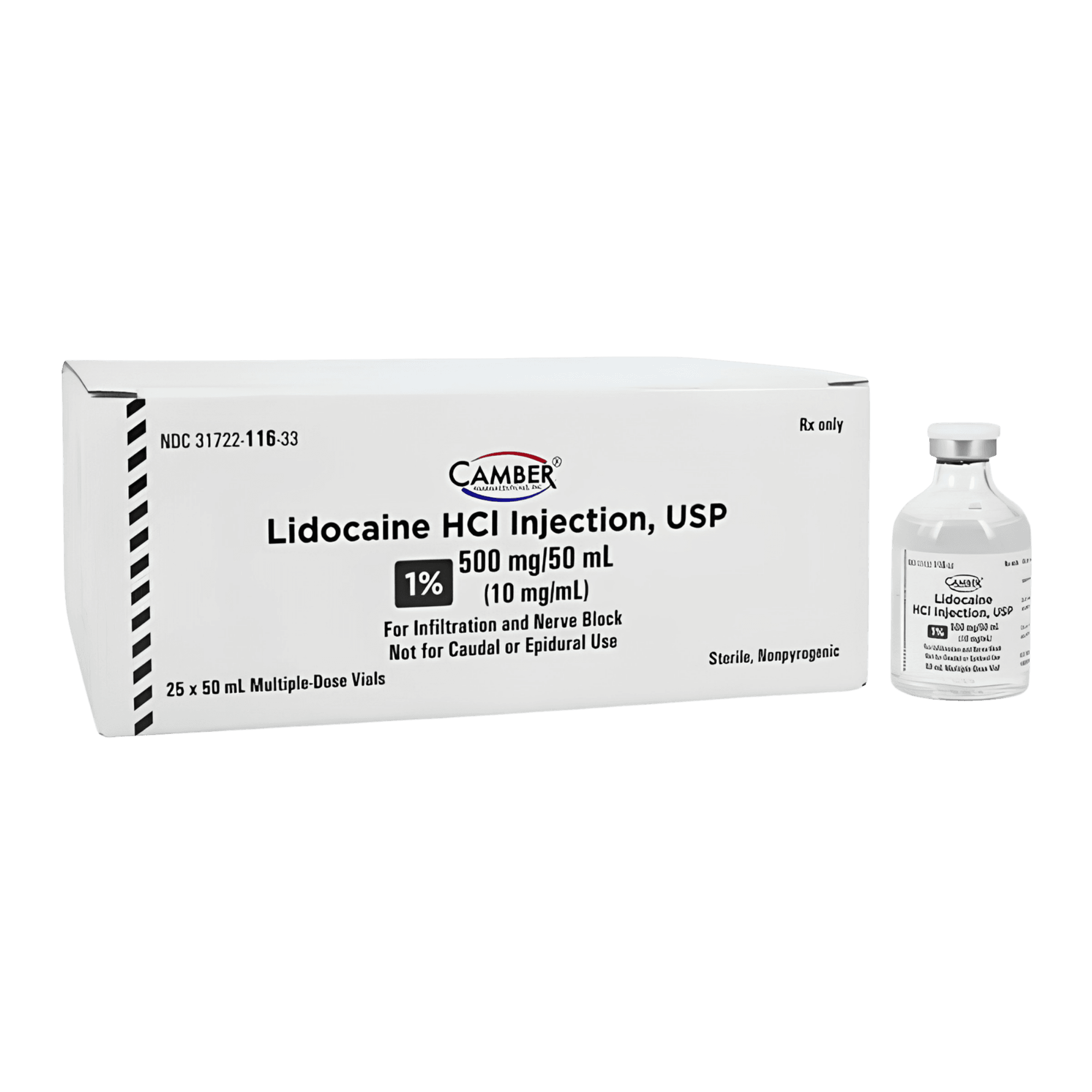 Lidocaine HCl Injection 1% MDV 50mL