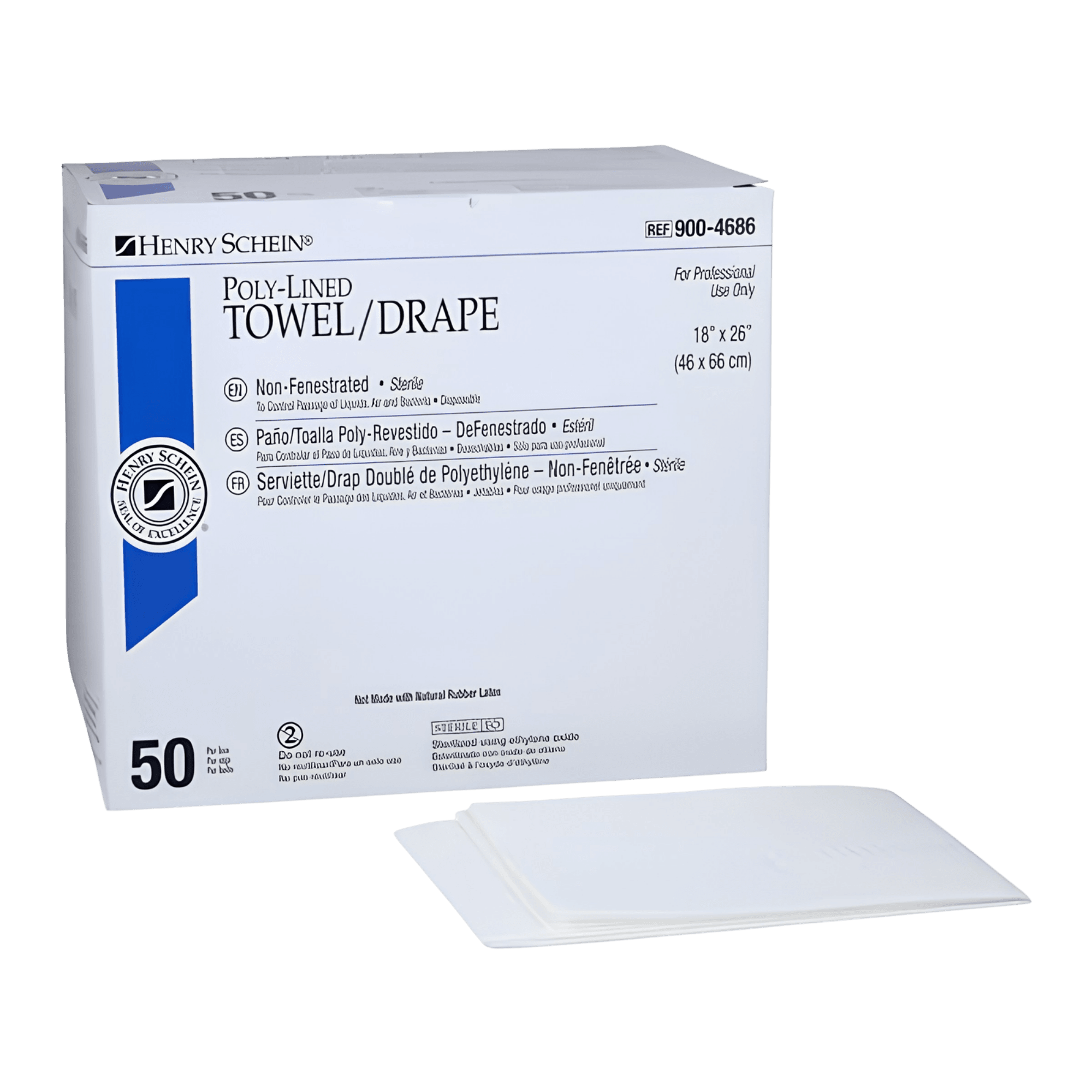 18x26" Sterile Surgical Drape Non-Fenestrated, 50/BX