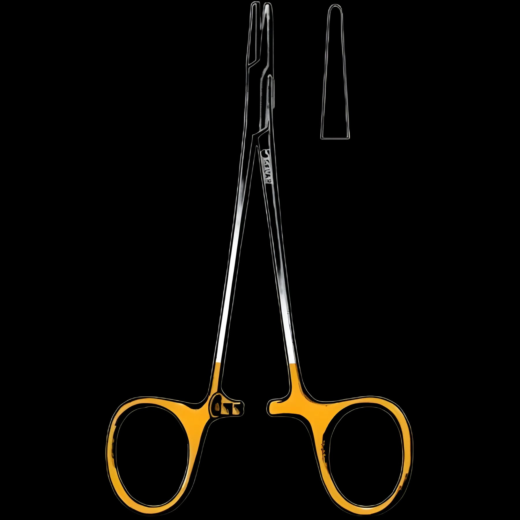 Needle Holder Sklar® TC 5-1/4 Inch Length Straight Smooth Tips Finger Ring Handle - 21-8002