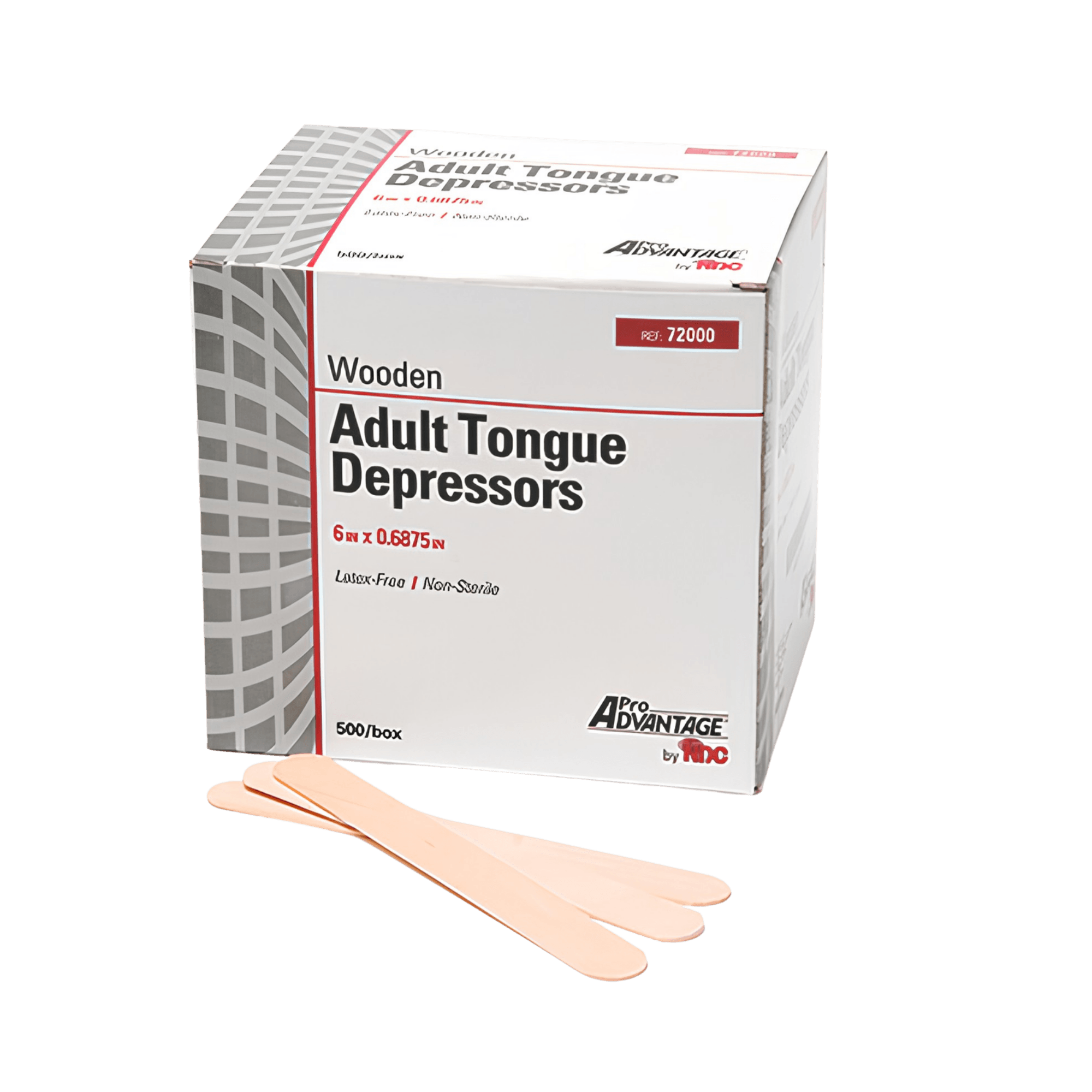Tongue Depressor, Adult 6" x 11/16", Sterile, 1/pk, 100 pk/bx,