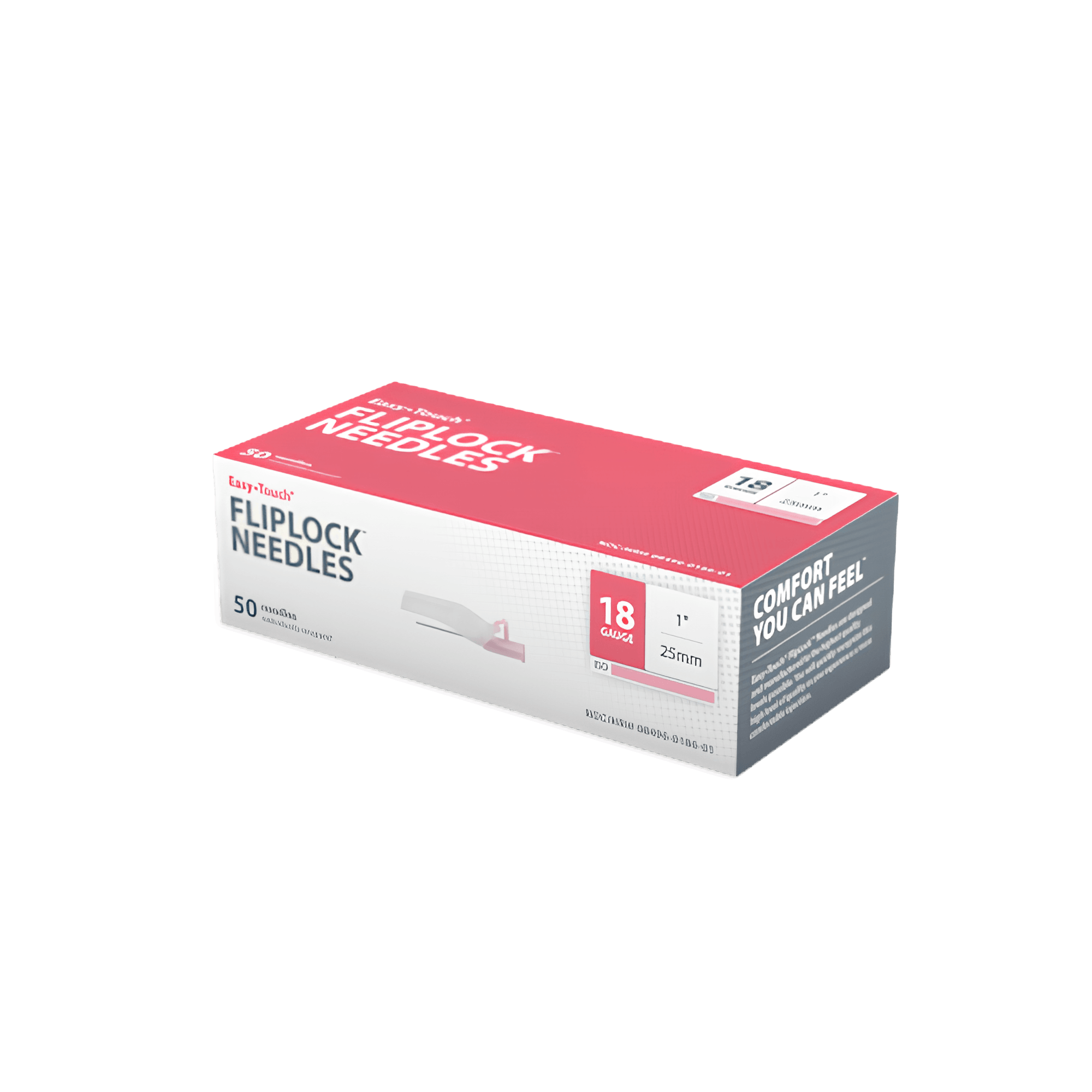 Safety Hyodermic Needle 18G. 1" EasyTouch FlipLock