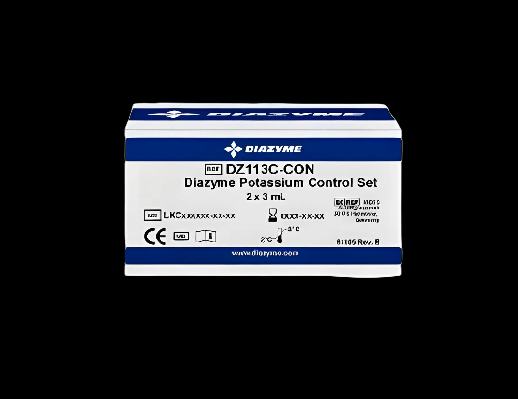 Electrolyte Control Set Diazyme Potassium 2 Levels 2 X 3 mL