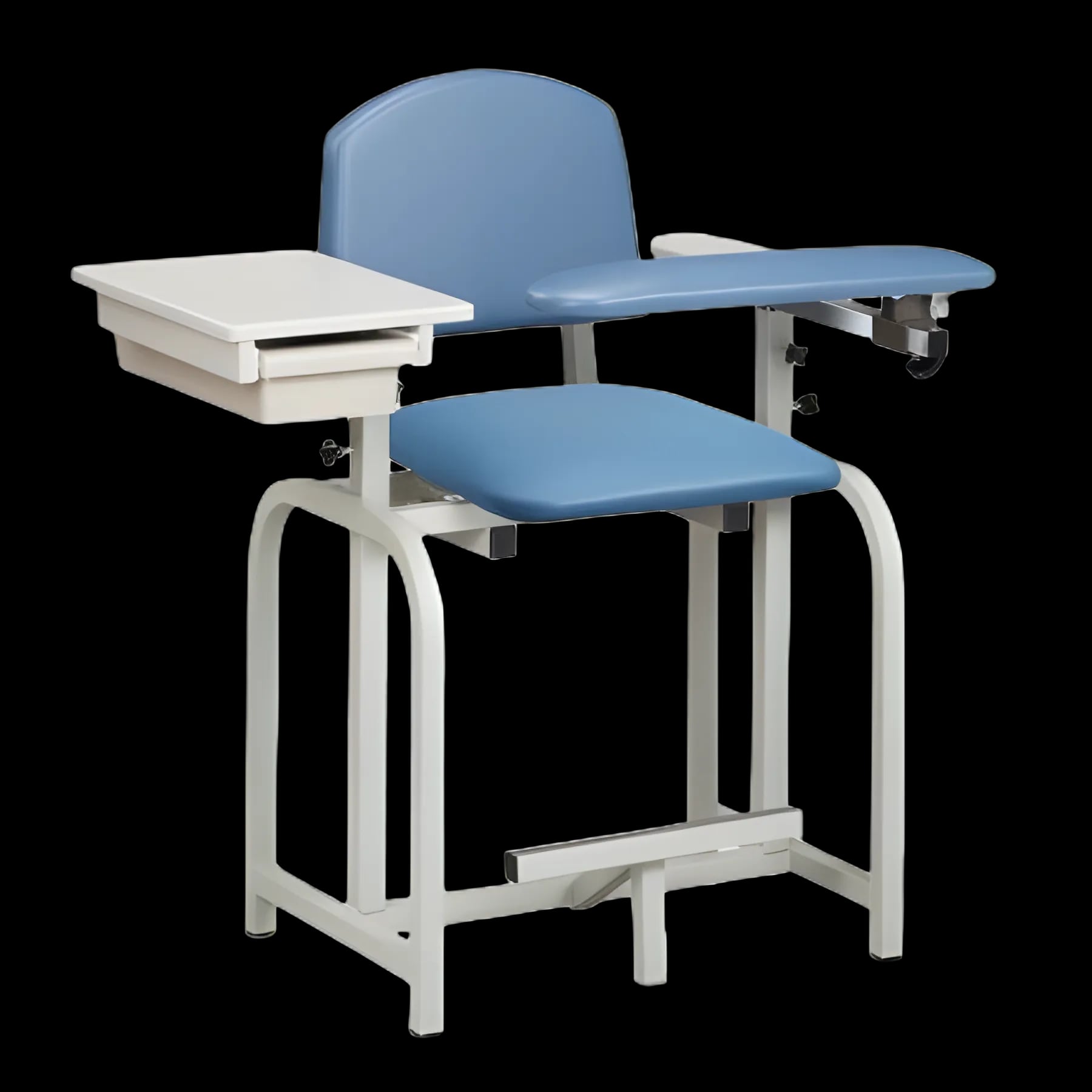Lab X Series Blood Drawing Chair with Padded Flip-Up Arm in Wedgewood Blue - 66022-3WW