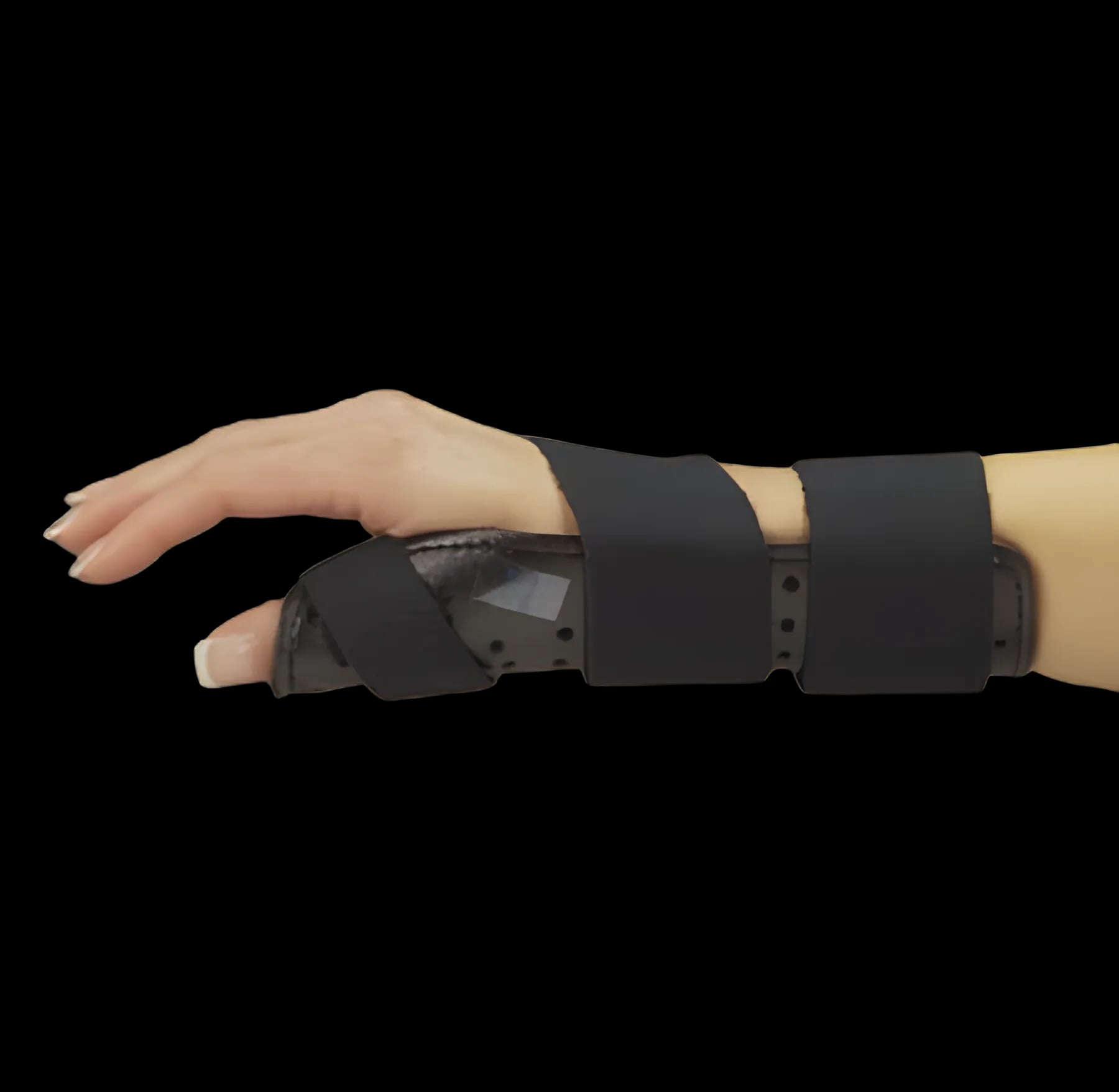 Thumb Spica DeRoyal® Medium / Large Stretch Loop Strap Black - 343M/LL