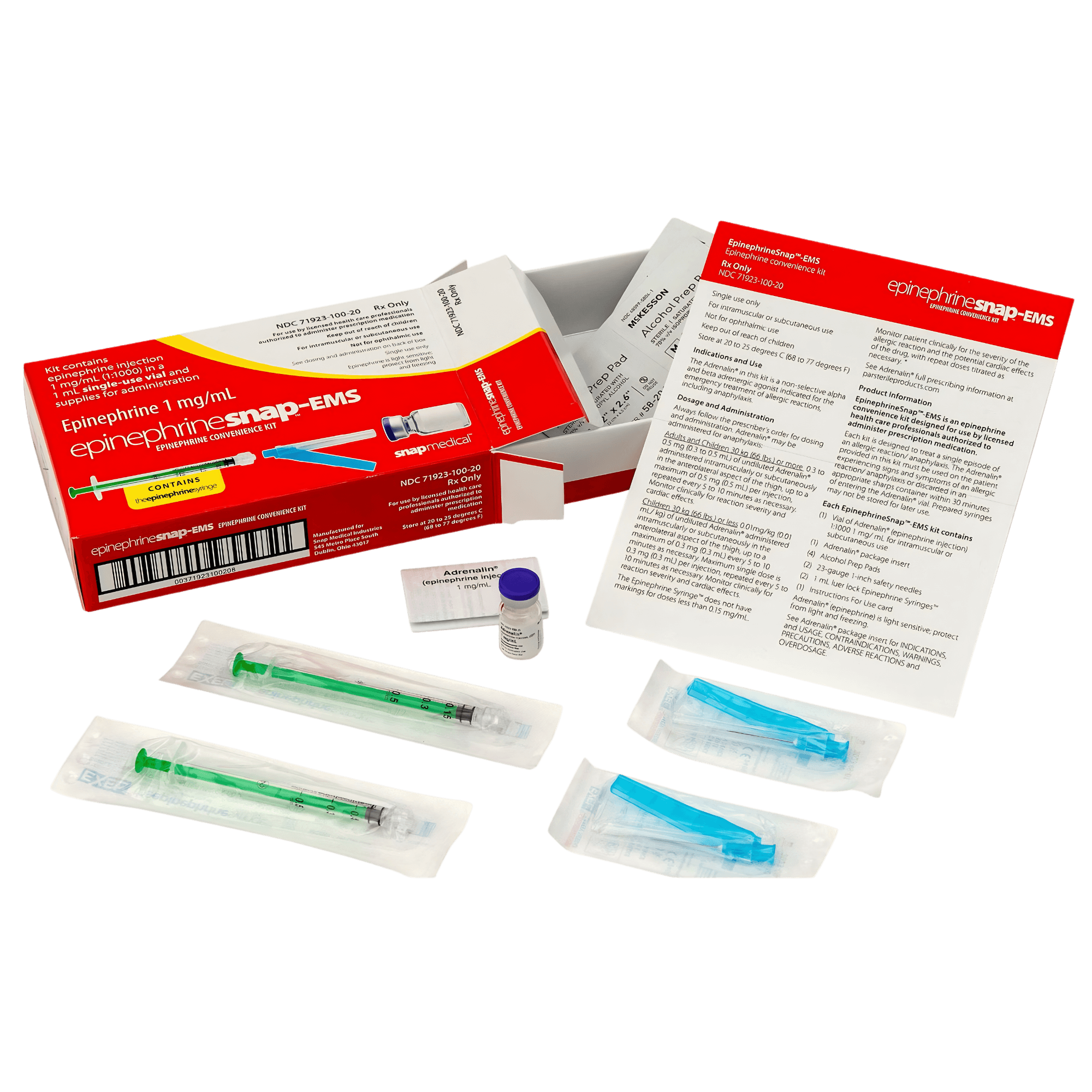 Epinephrine Snap™-EMS Epinephrine 1 mg / mL (1:1000) Injection 0.5 mL