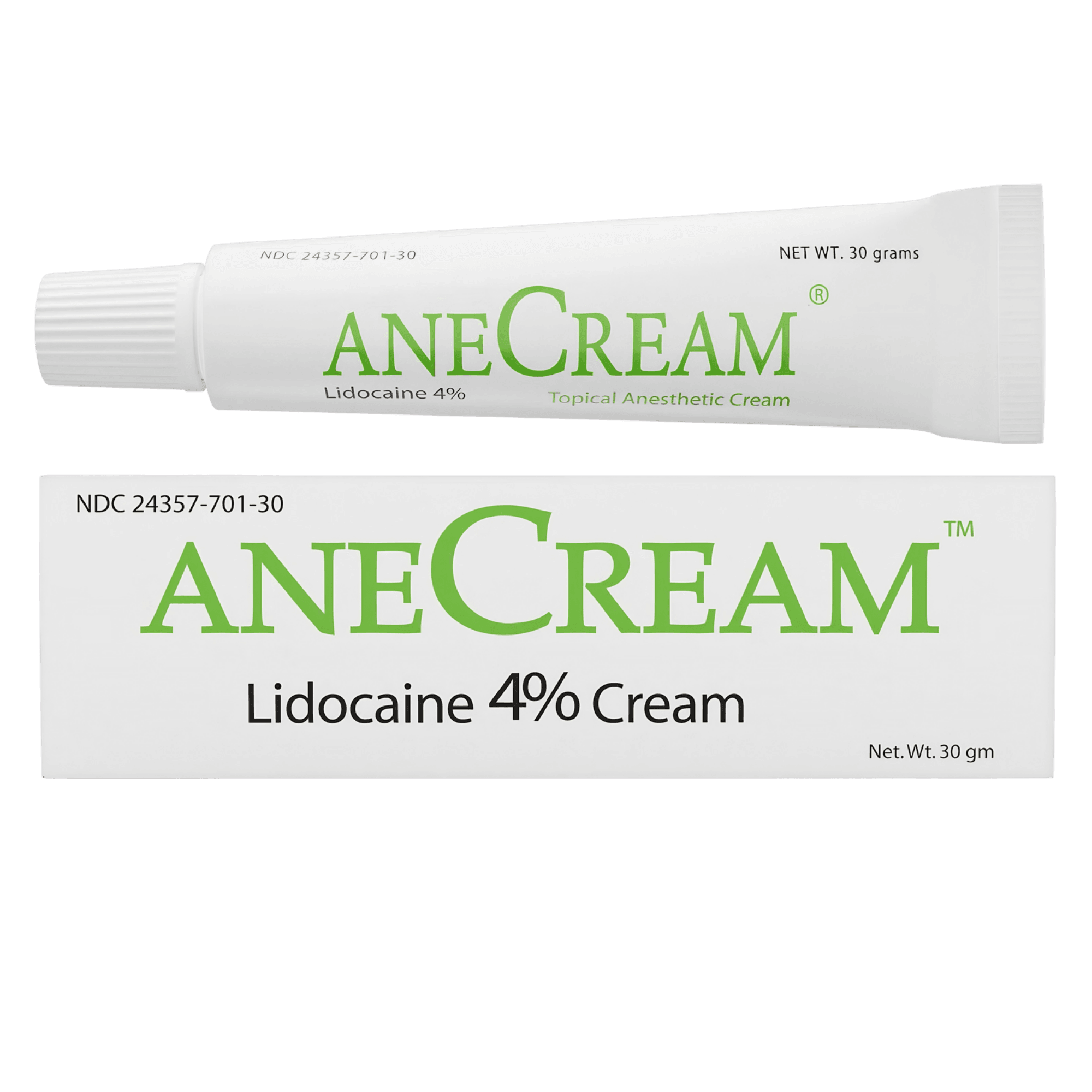 Topical Pain Relief AneCream™ 4% Strength Lidocaine Cream 30g