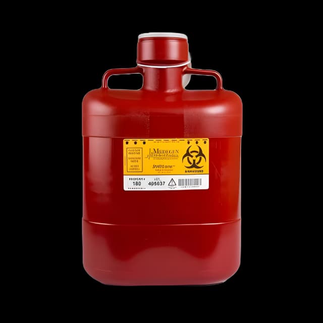 Sharps Container Sharps-Tainer® Red Base 15 H X 10 W X 6 D Inch Vertical Entry 2.5 Gallon