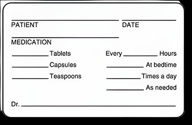 Pre-Printed Label UAL™ Advisory Label White Paper Patient_Date_Medication_ Black Medication Instruction 1-3/4 X 2-3/4 Inch