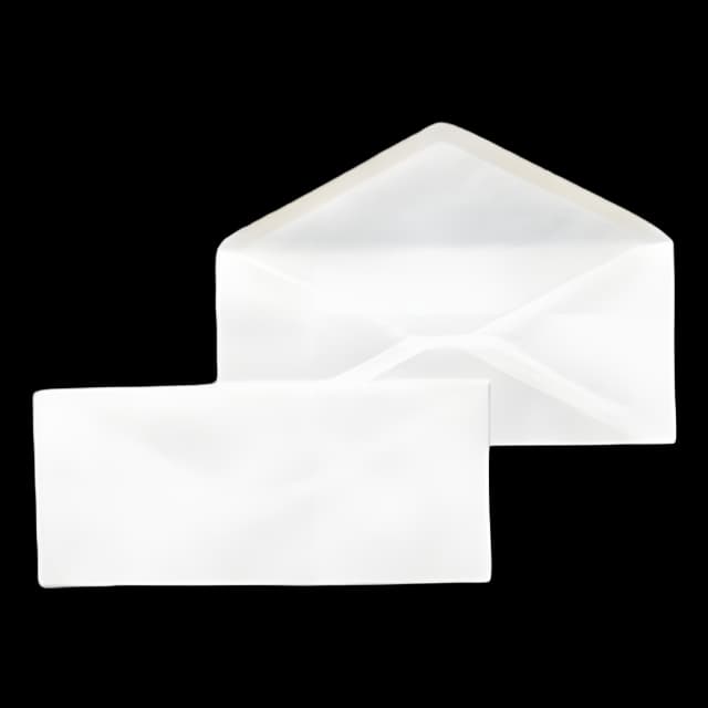 Open-Side Business Envelope, #10, Monarch Flap, Gummed Closure, 4.13 x 9.5, White, 500/Box